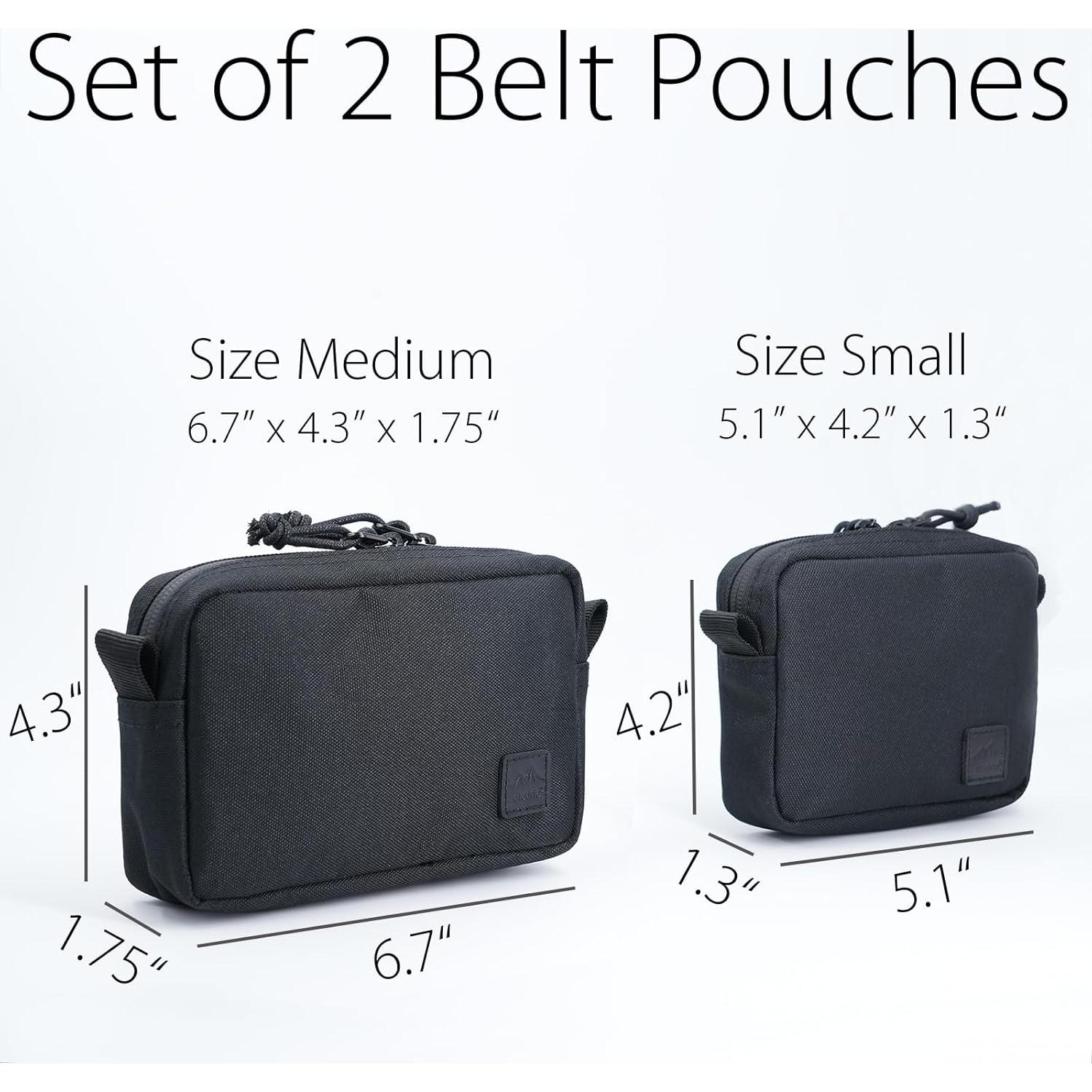 Bolsa de Cintura Diodrio 2 Pack EDC Impermeable Negra