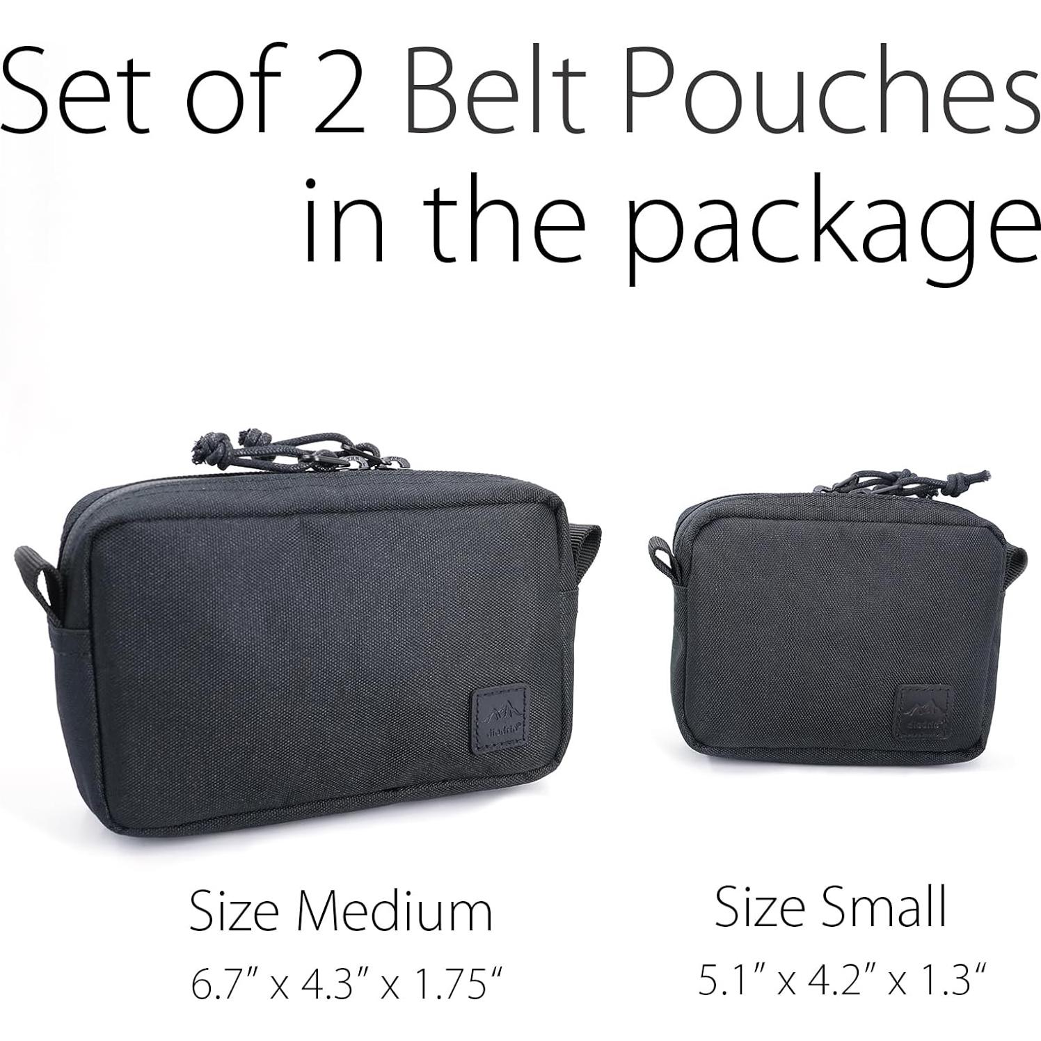 Bolsa de Cintura Diodrio 2 Pack EDC Impermeable Negra