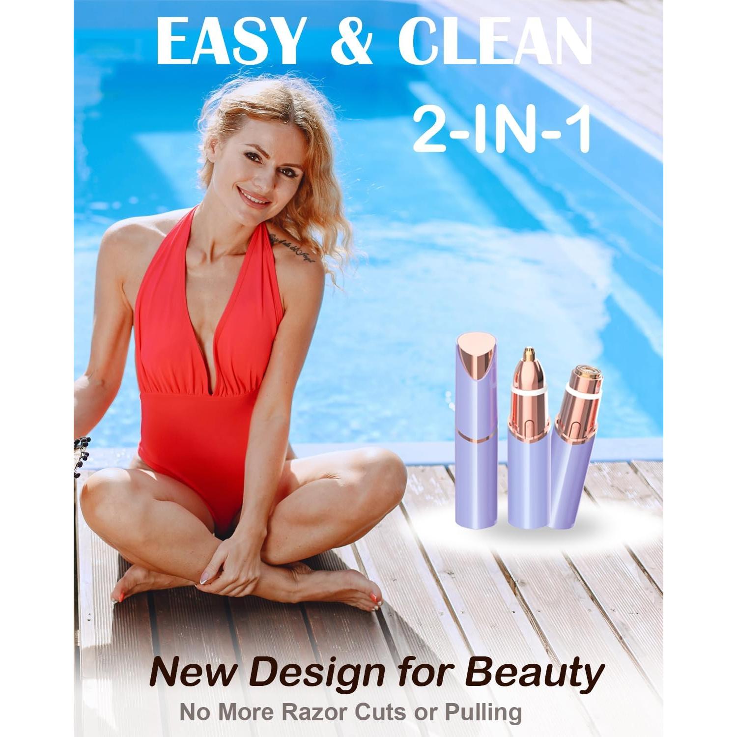 Removedor de Vello Facial y Recortador de Cejas KAYZON 2 en 1