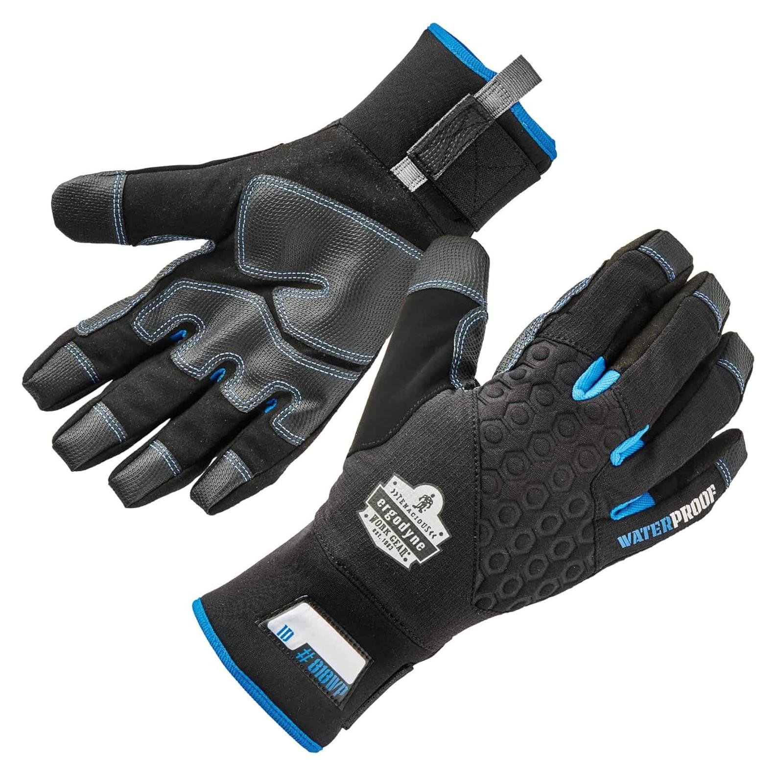 Guantes Térmicos Impermeables Ergodyne 818WP, Negro, Mediano