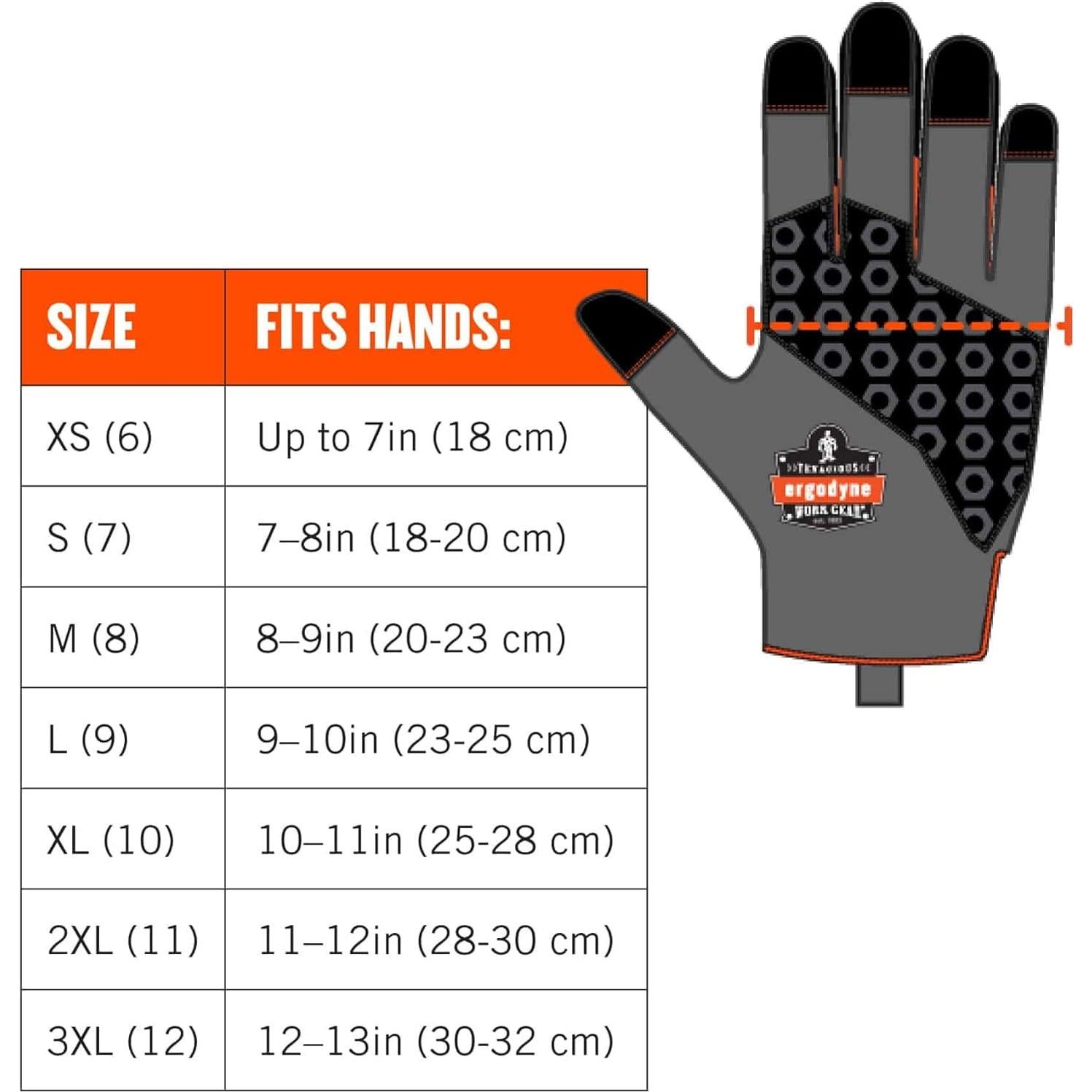 Guantes Térmicos Impermeables Ergodyne 818WP, Negro, Mediano