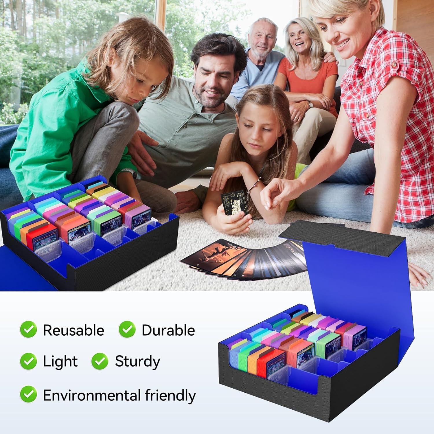 Caja de Almacenamiento de Cartas QCZBH Cuero PU 3000+ Cartas