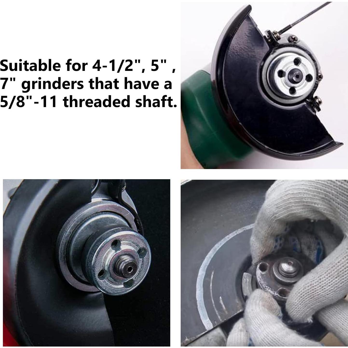 4 Piezas Tuercas de Amoladora Aienxn 5/8"-11 Acero al Carbono