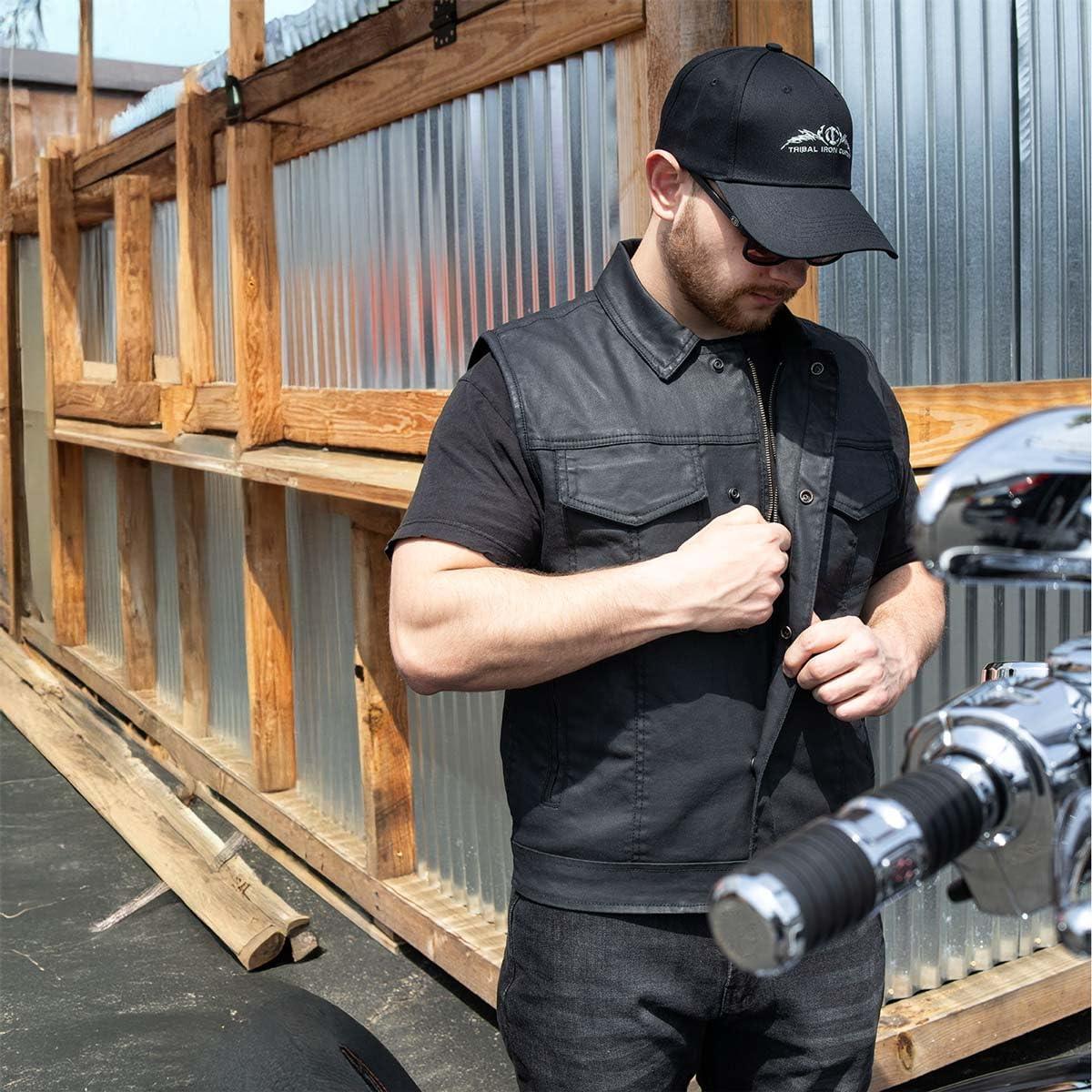 Chaleco de Motocicleta Milwaukee Leather MDM3030 Mezclilla Negra