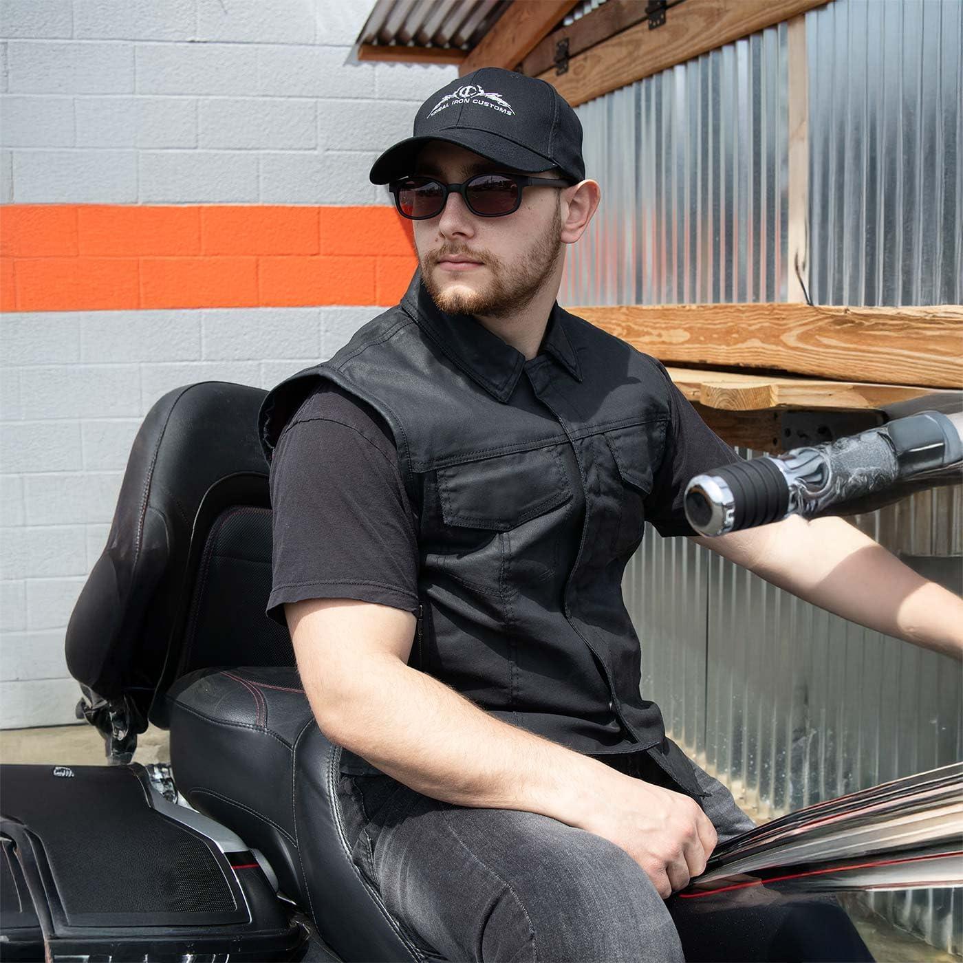 Chaleco de Motocicleta Milwaukee Leather MDM3030 Mezclilla Negra