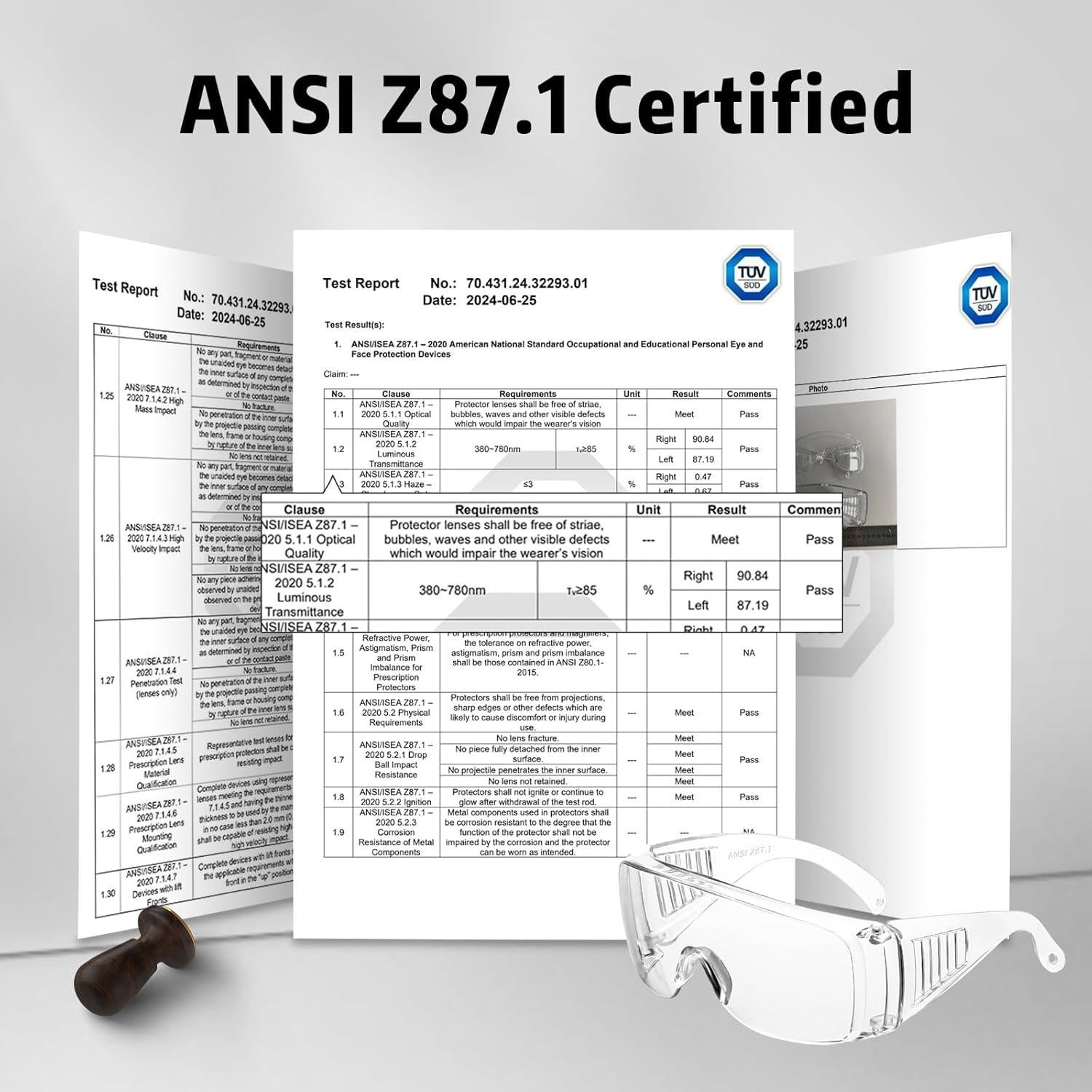 Gafas de Seguridad Salfboy Anti-Niebla ANSI Z87 Claras