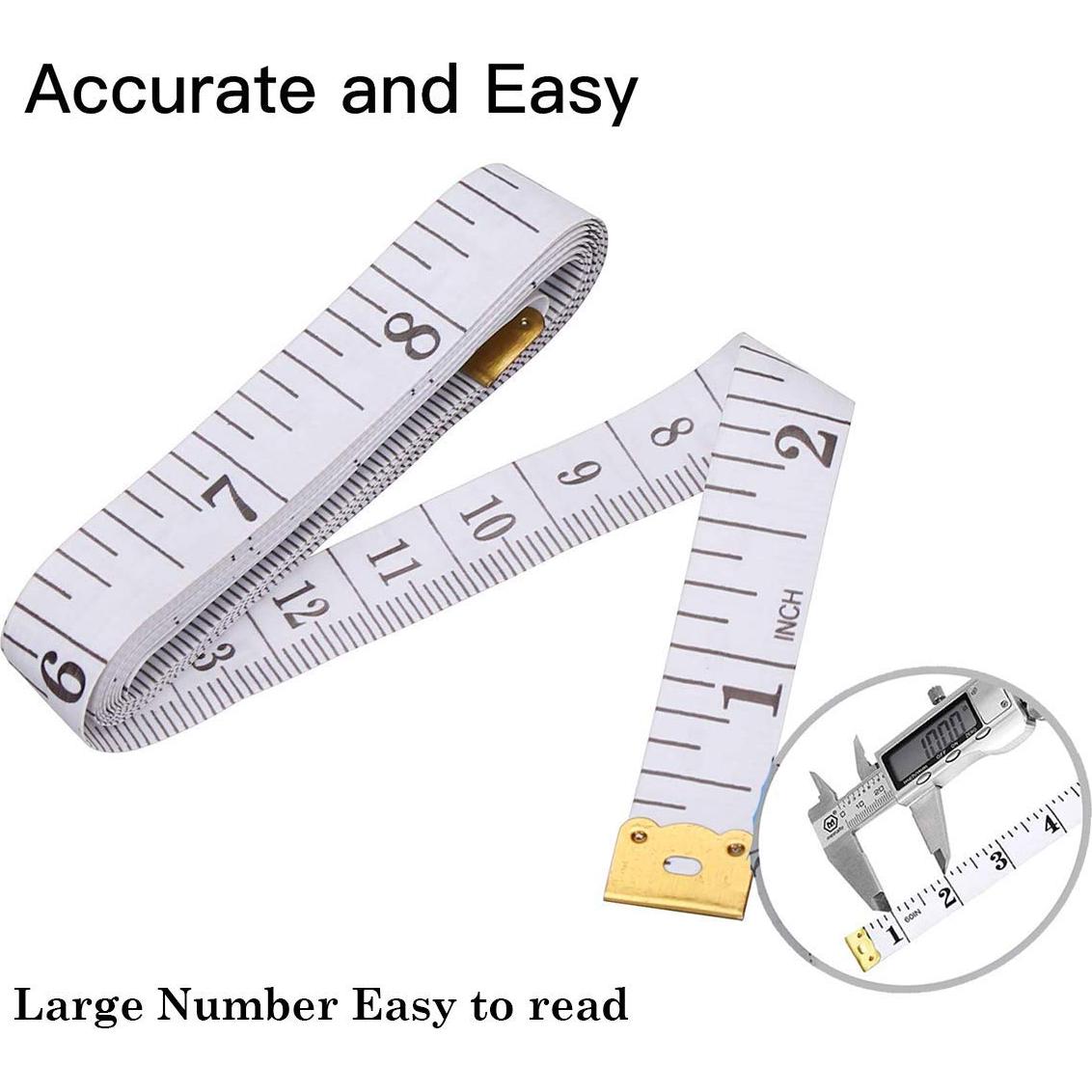 Cinta Métrica Suave Twisha 150 cm Doble Escala Flexible Blanca