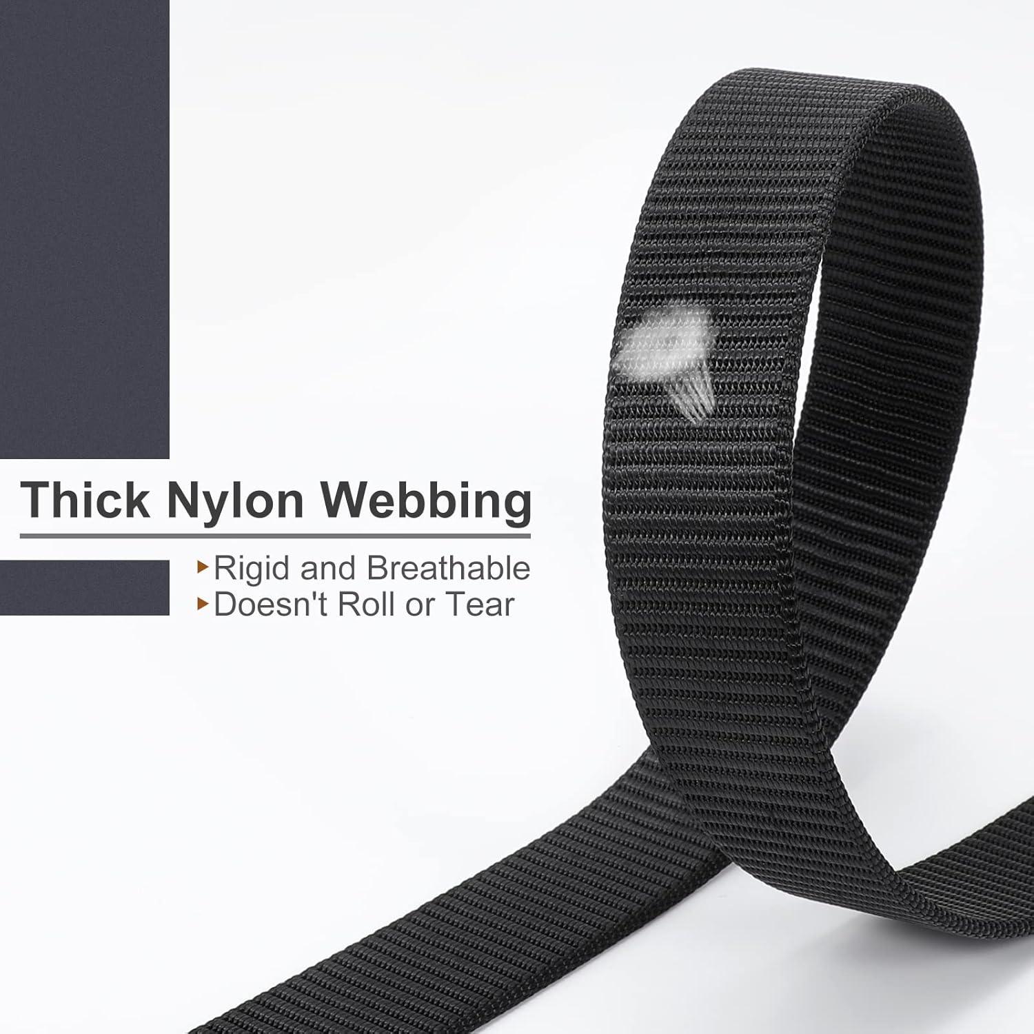 Cinturón Ratchet Hombre Bandera Americana Nylon Negro