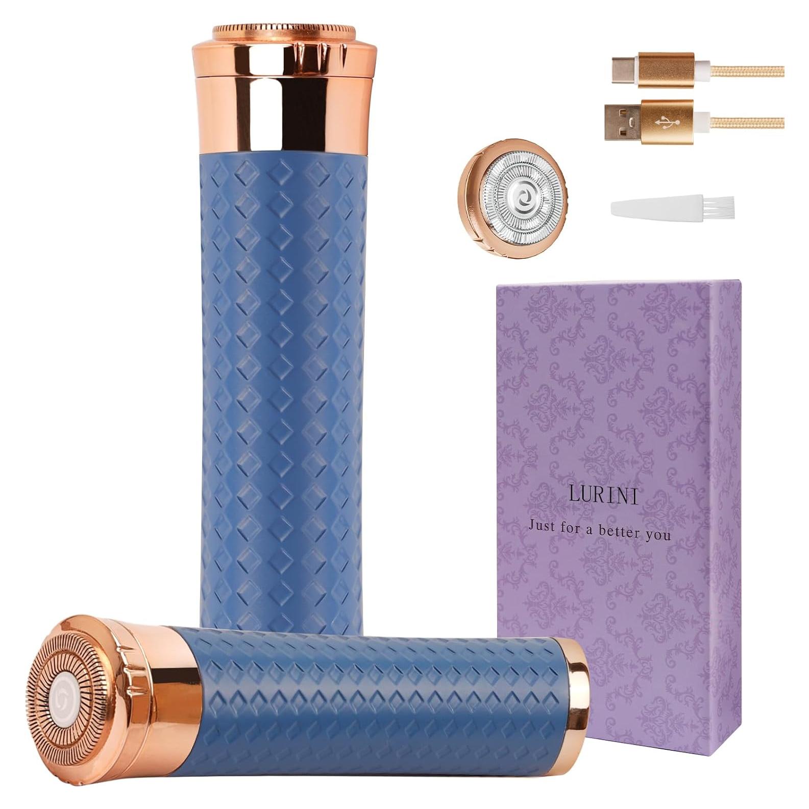 Removedor de Vello Facial Lurini BB-0609 Indoloro Recargable Azul