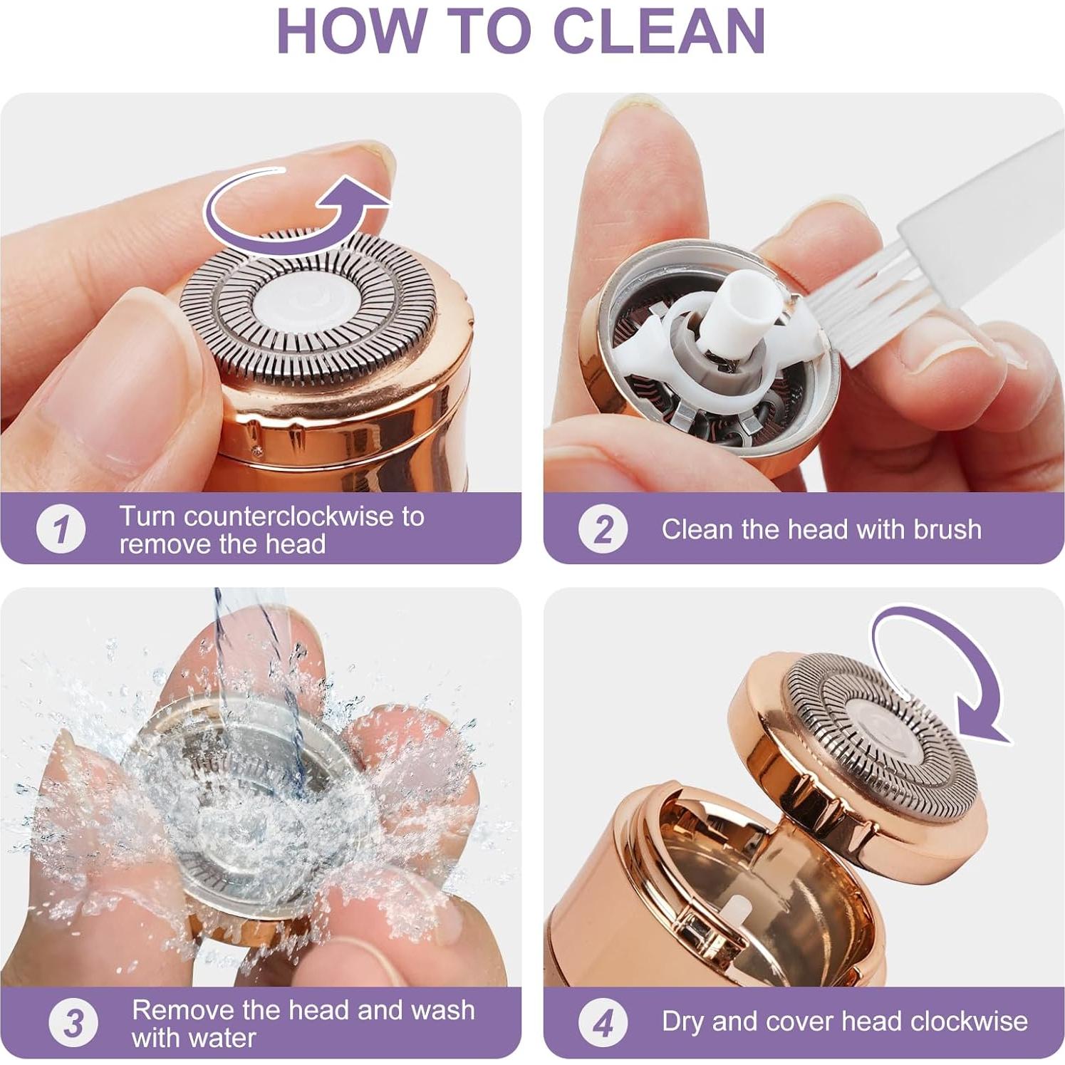 Removedor de Vello Facial Lurini BB-0609 Indoloro Recargable Azul