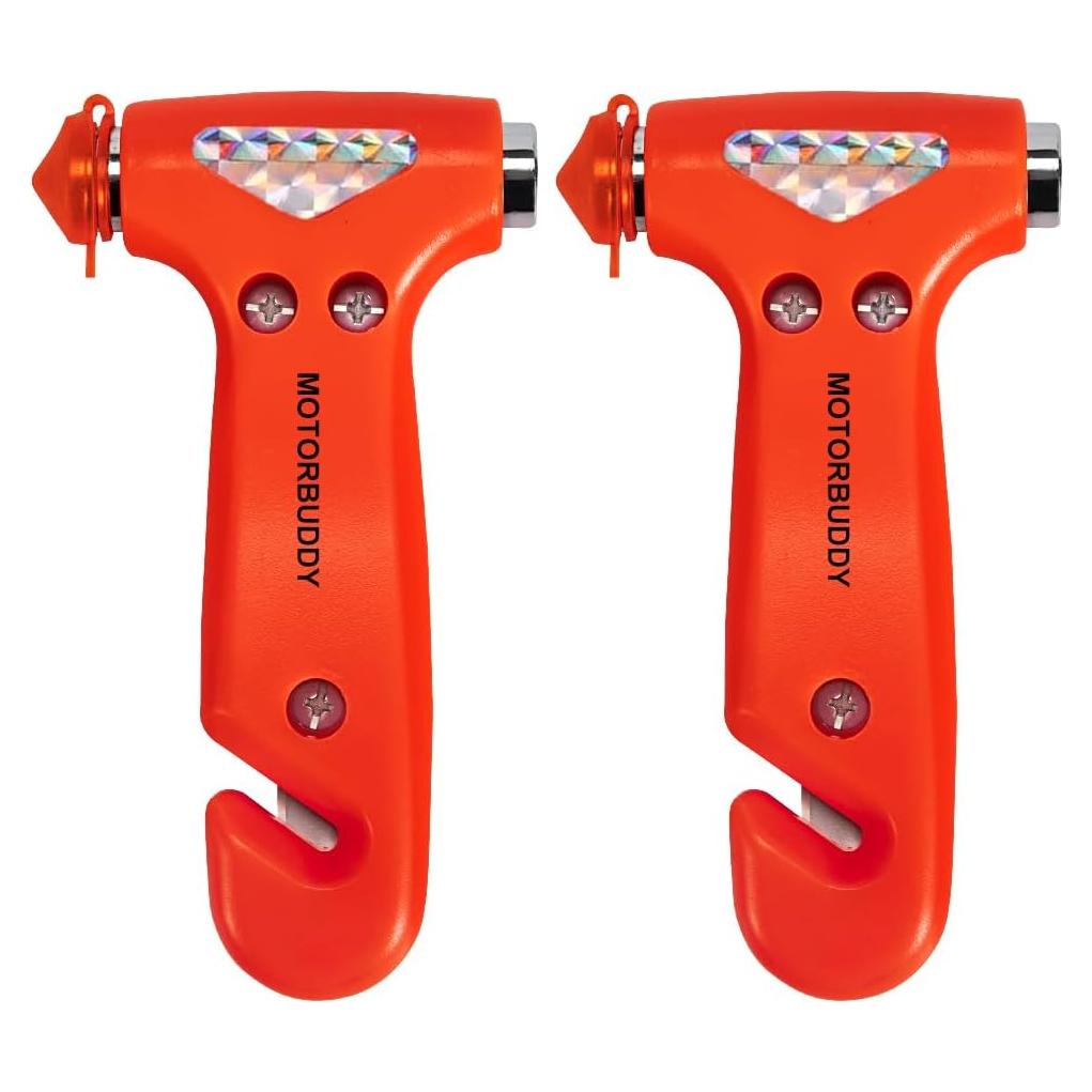 Martillo de Seguridad MOTORBUDDY 2 Paquetes Cortador Cinturón