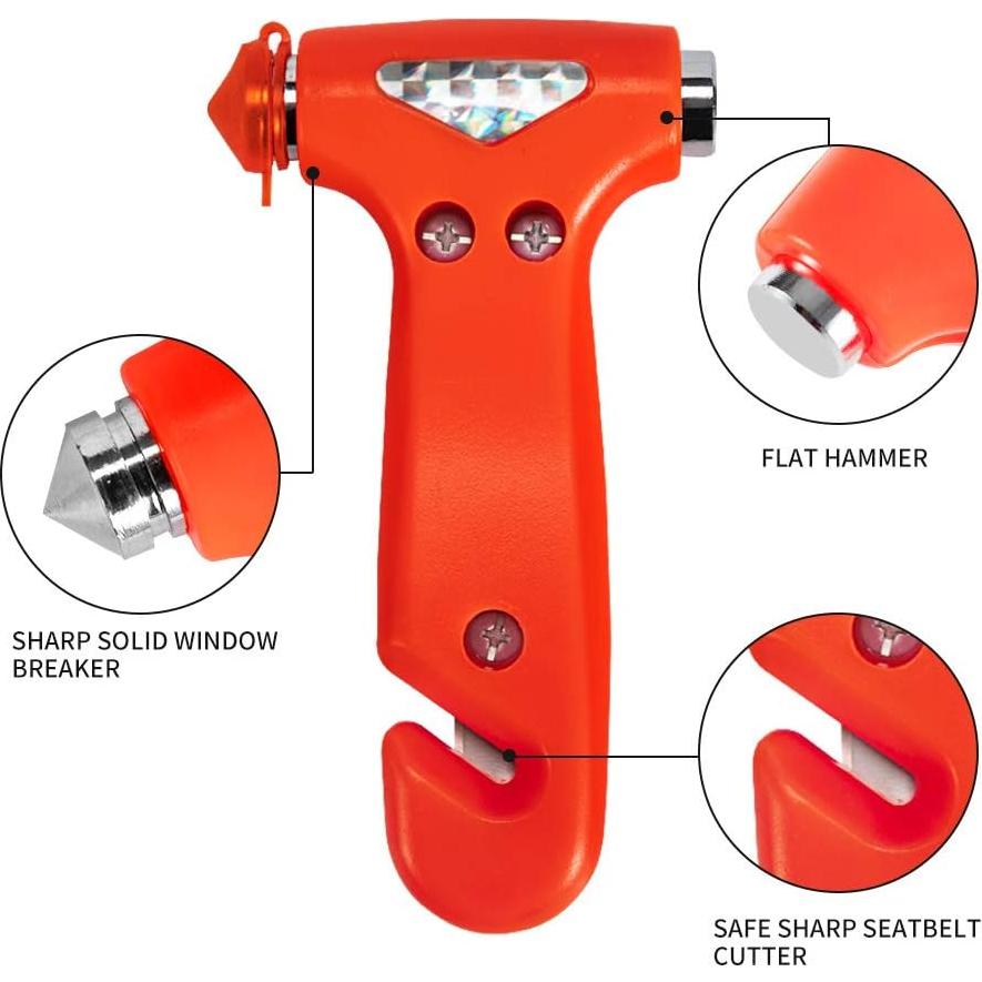 Martillo de Seguridad MOTORBUDDY 2 Paquetes Cortador Cinturón