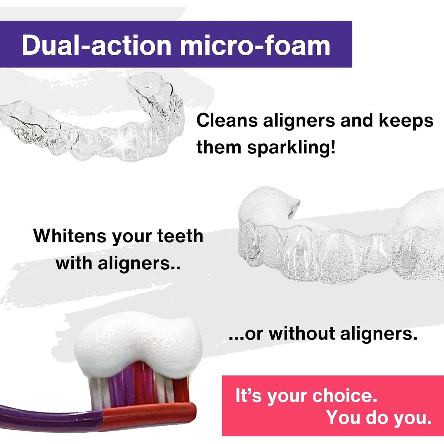 Limpiador de Alineadores y Espuma Blanqueadora Divine White - 2 Pack