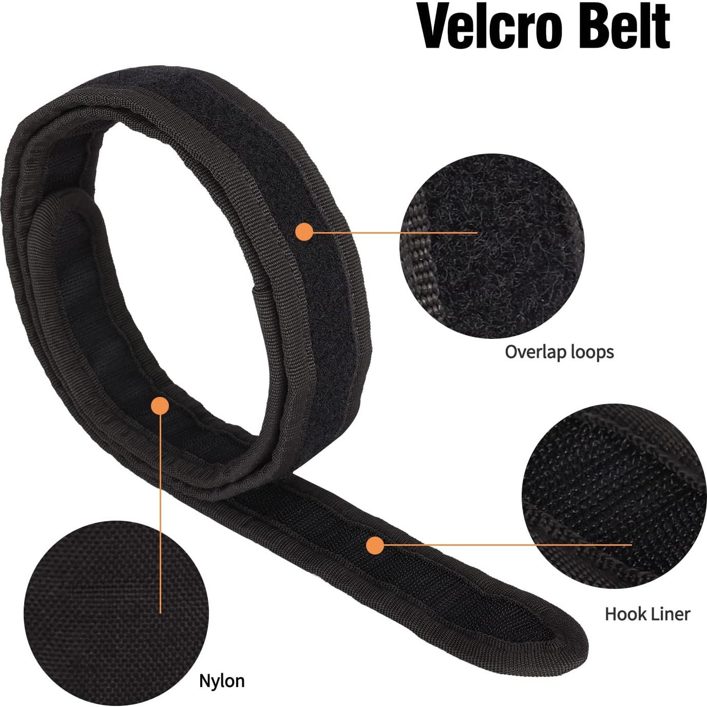 Cinturón Táctico YAKEDA 7 en 1 Ajustable Nylon Negro