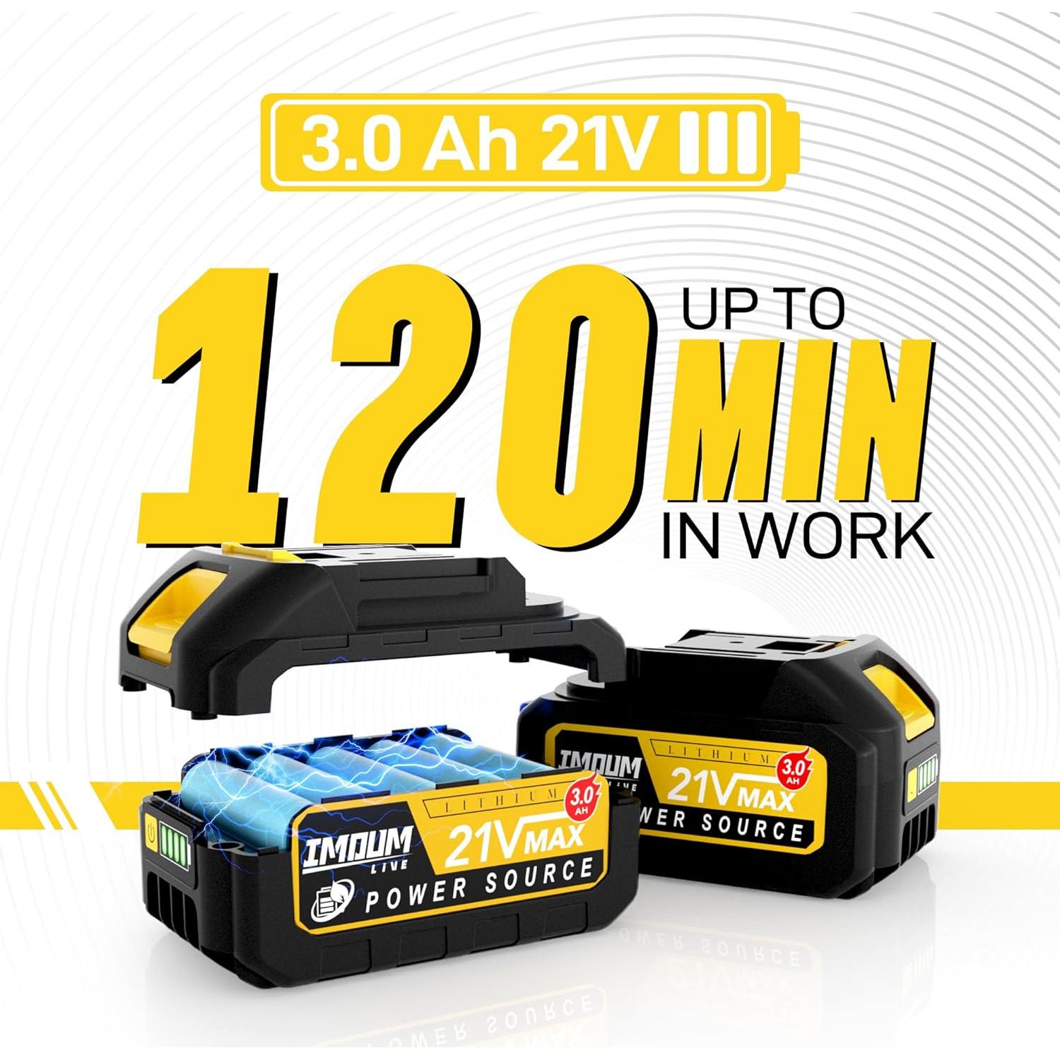 Mini Motosierra Inalámbrica IMOUMLIVE 6" 700W 3.0Ah