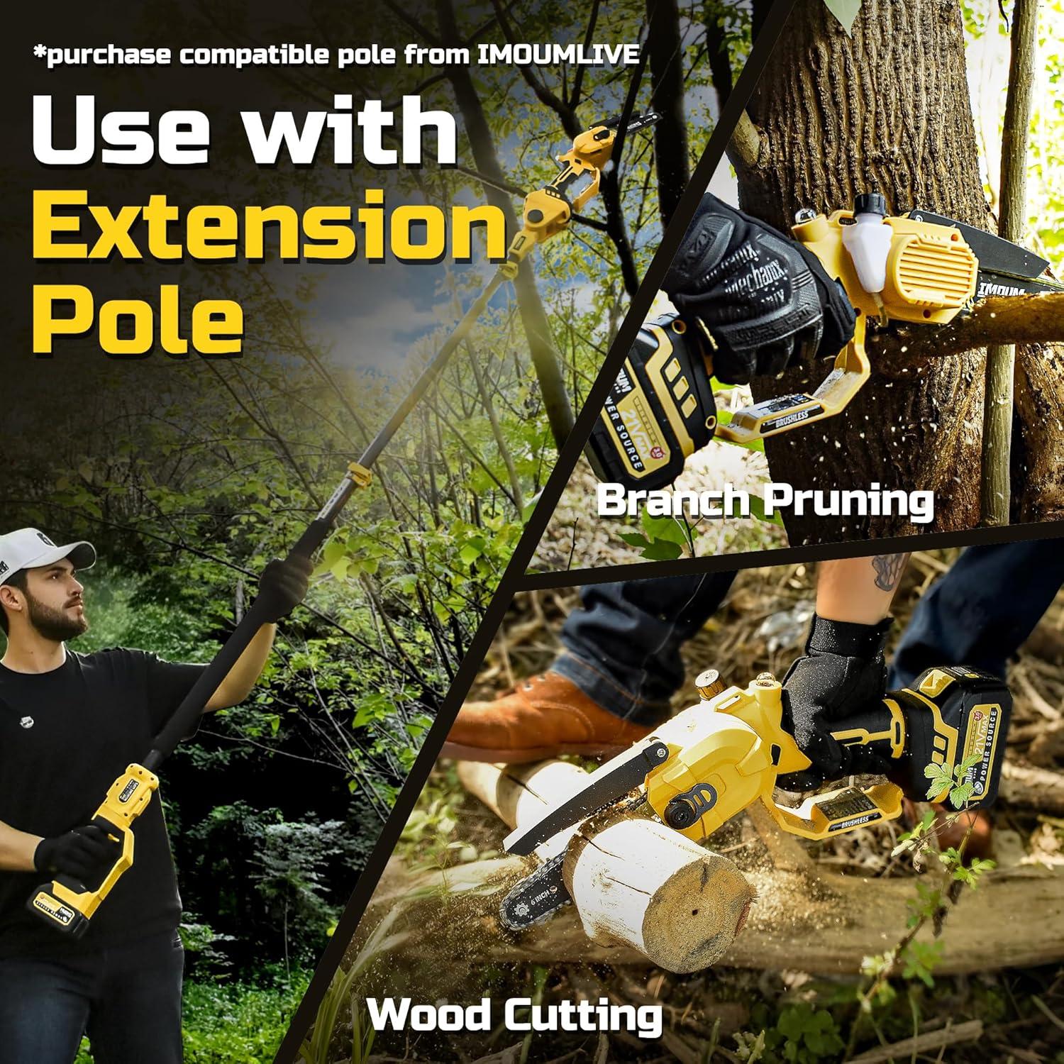 Mini Motosierra Inalámbrica IMOUMLIVE 6" 700W 3.0Ah