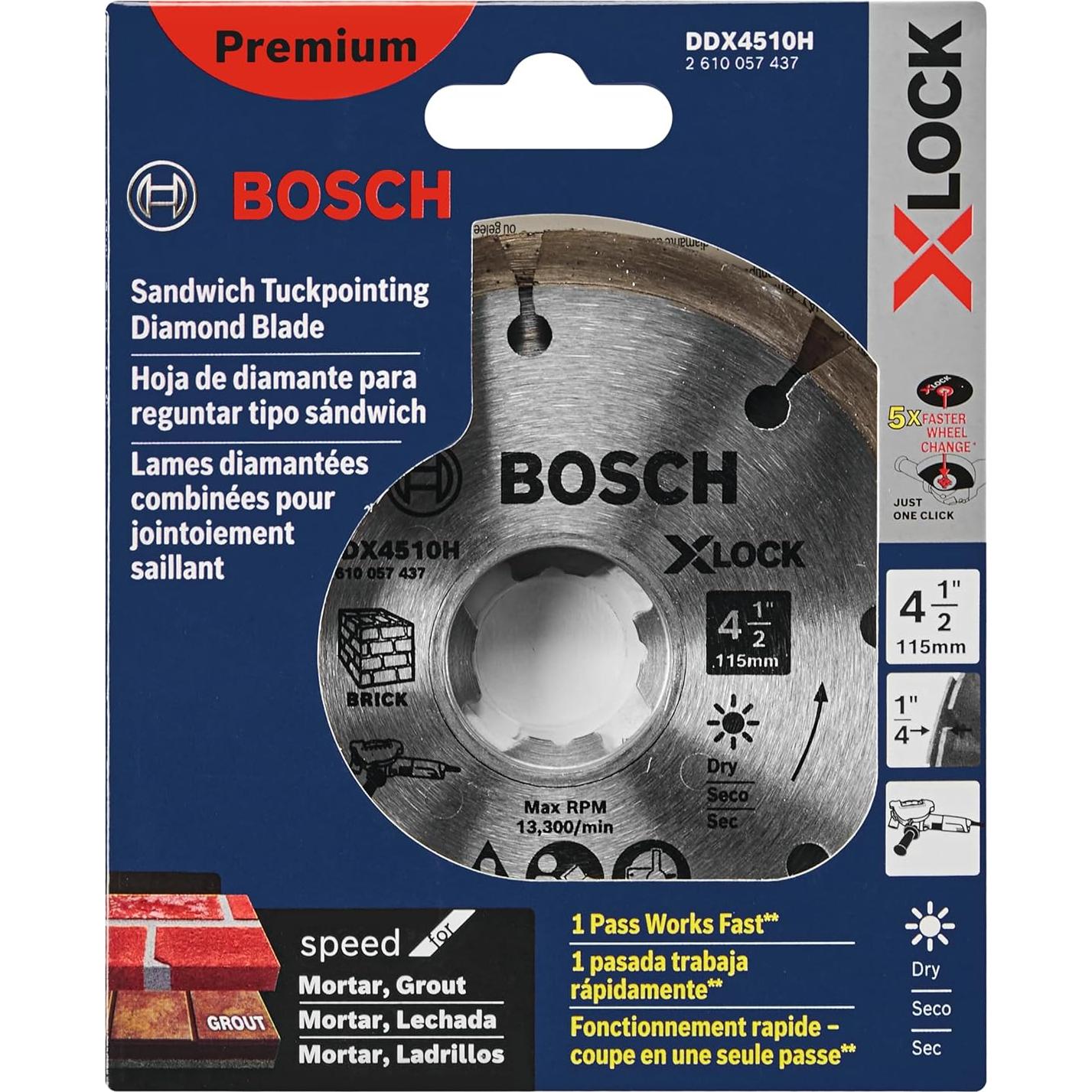 Hoja Tuckpointing Bosch DDX4510H 11.4 cm X-Lock Premium
