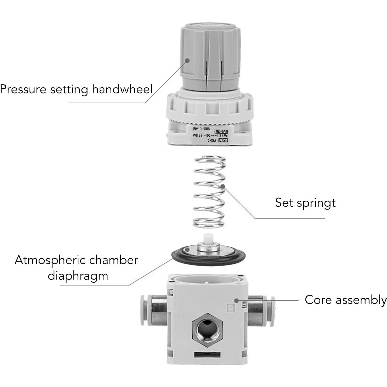 Regulador de Presión de Aire WALFRONT -100 a -1.3 kPa