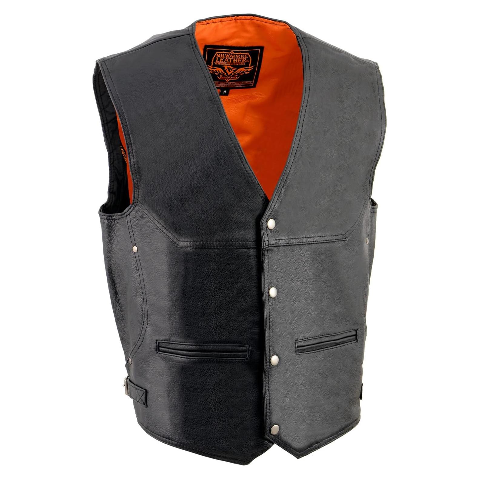 Chaleco de Cuero Negro Milwaukee ML1927 para Hombre - X-Pequeño