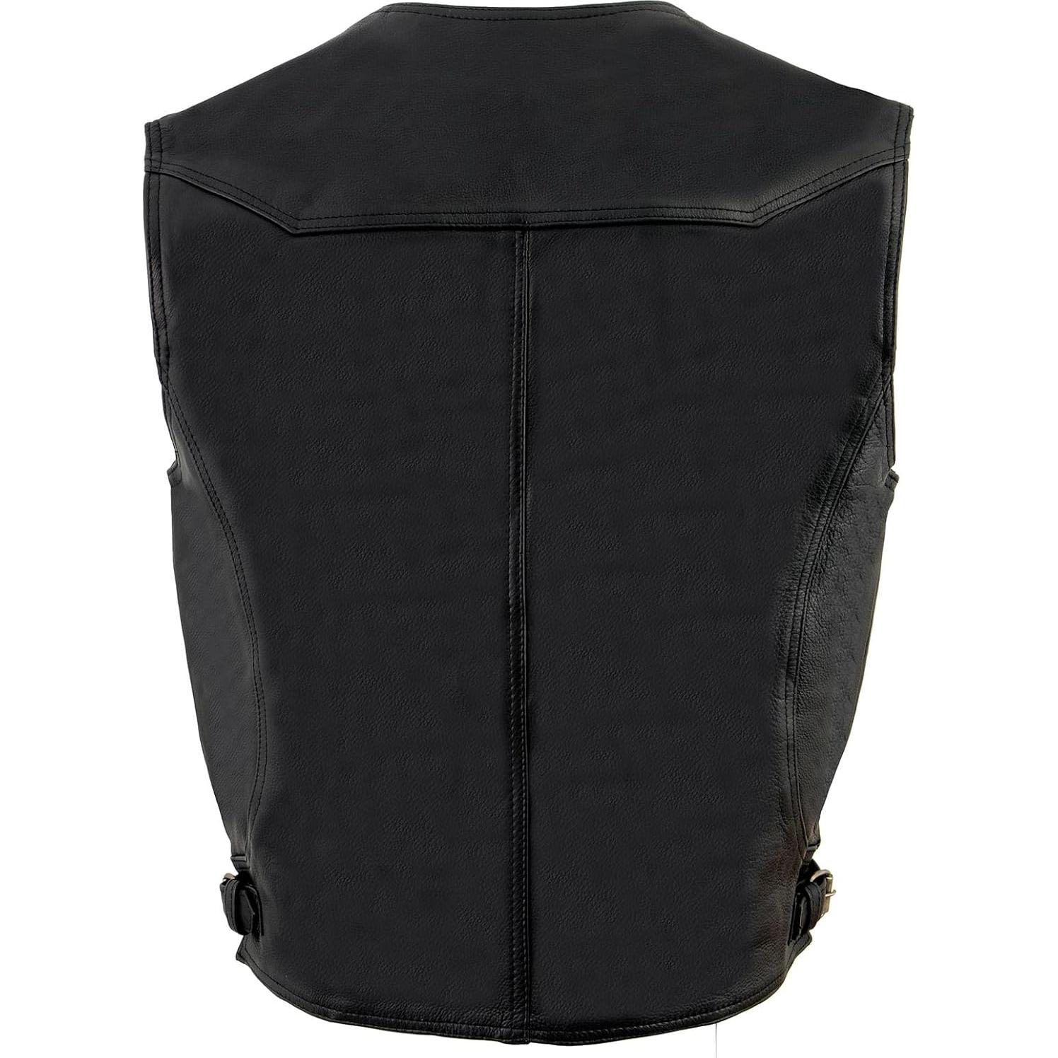 Chaleco de Cuero Negro Milwaukee ML1927 para Hombre - X-Pequeño