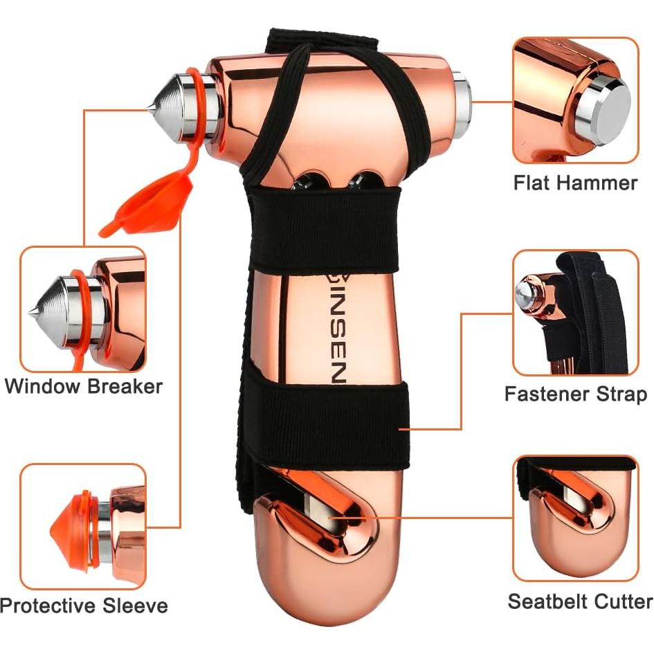 Rompedor de Ventanas SINSEN Martillo de Seguridad 3-en-1