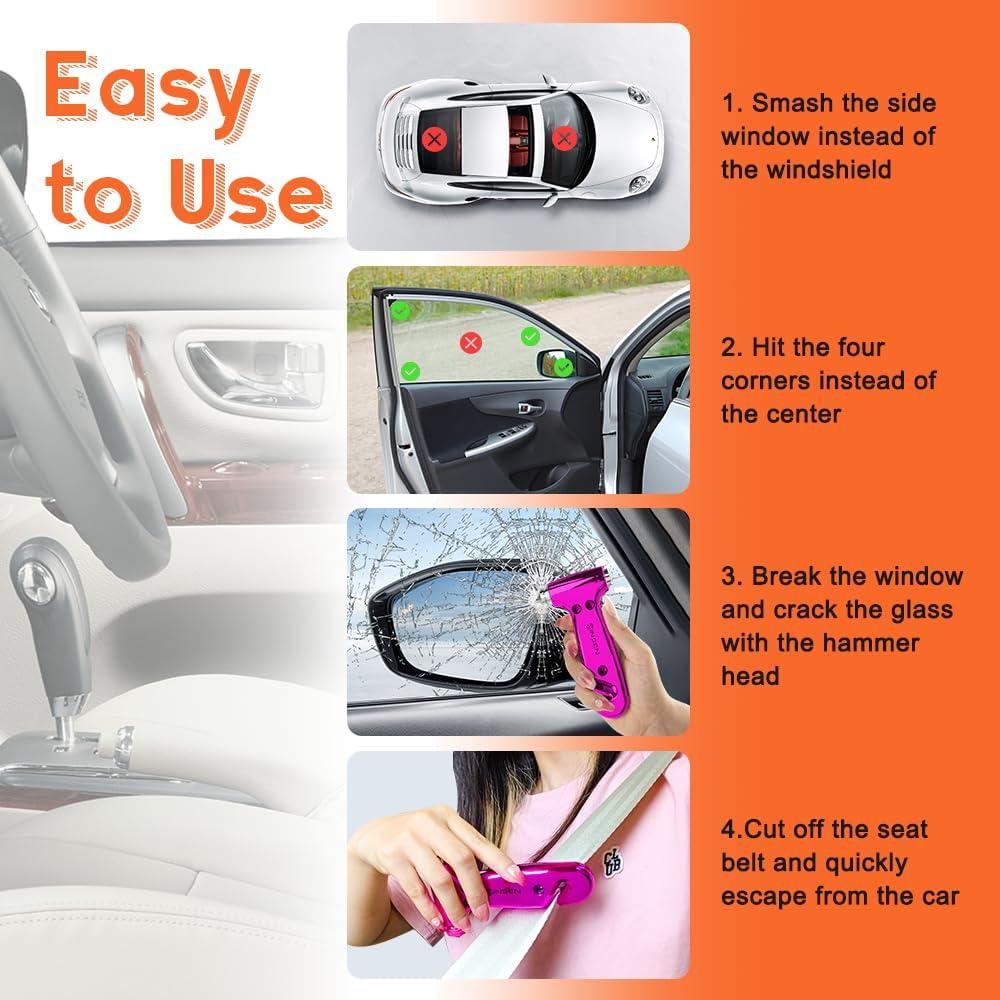 Rompedor de Ventanas SINSEN Martillo de Seguridad 3-en-1