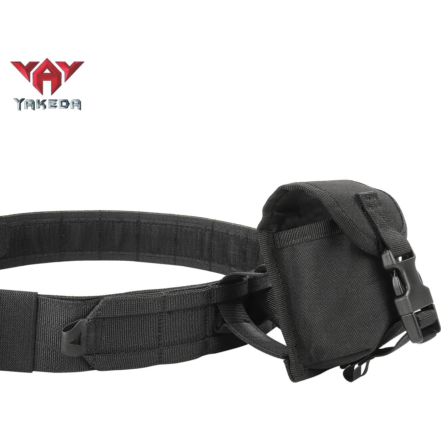 Cinturón Táctico YAKEDA Molle 8-en-1 Ajustable Negro
