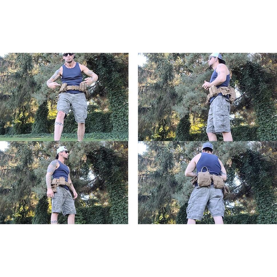 Cinturón Táctico YAKEDA Molle 8-en-1 Ajustable Negro