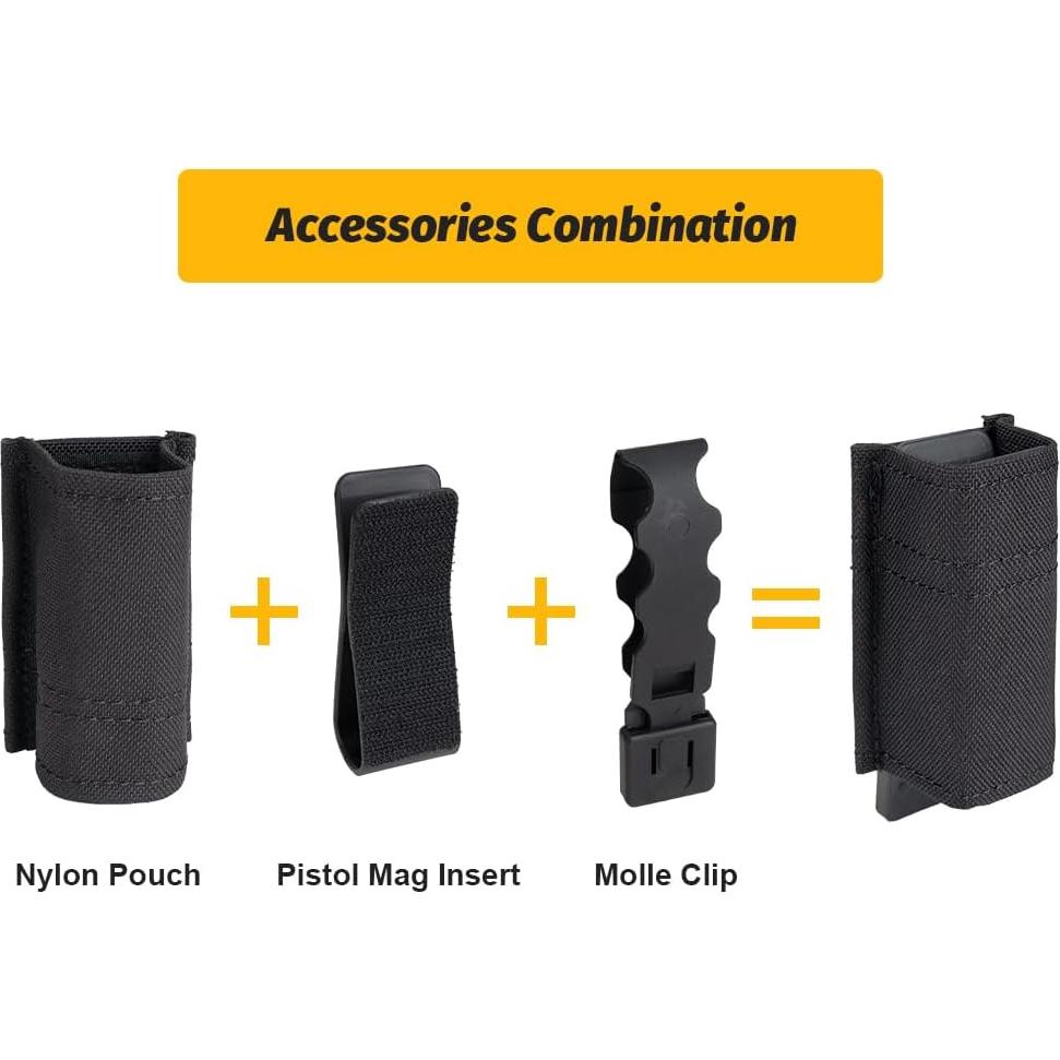 Pouch de Mag IDOGEAR Doble 9mm Molle Liberación Rápida