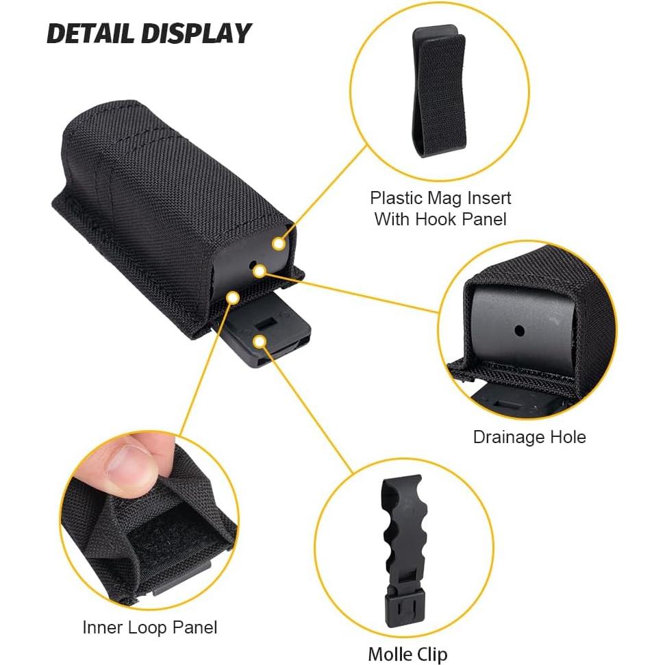 Pouch de Mag IDOGEAR Doble 9mm Molle Liberación Rápida