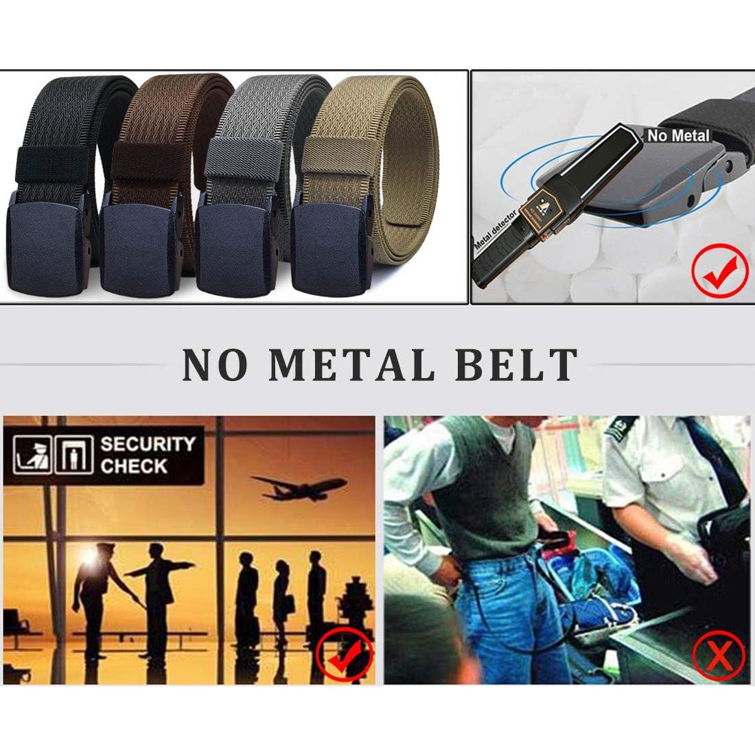 Cinturón de Nylon WYuZe Táctico Militar 2 Pk Ajustable