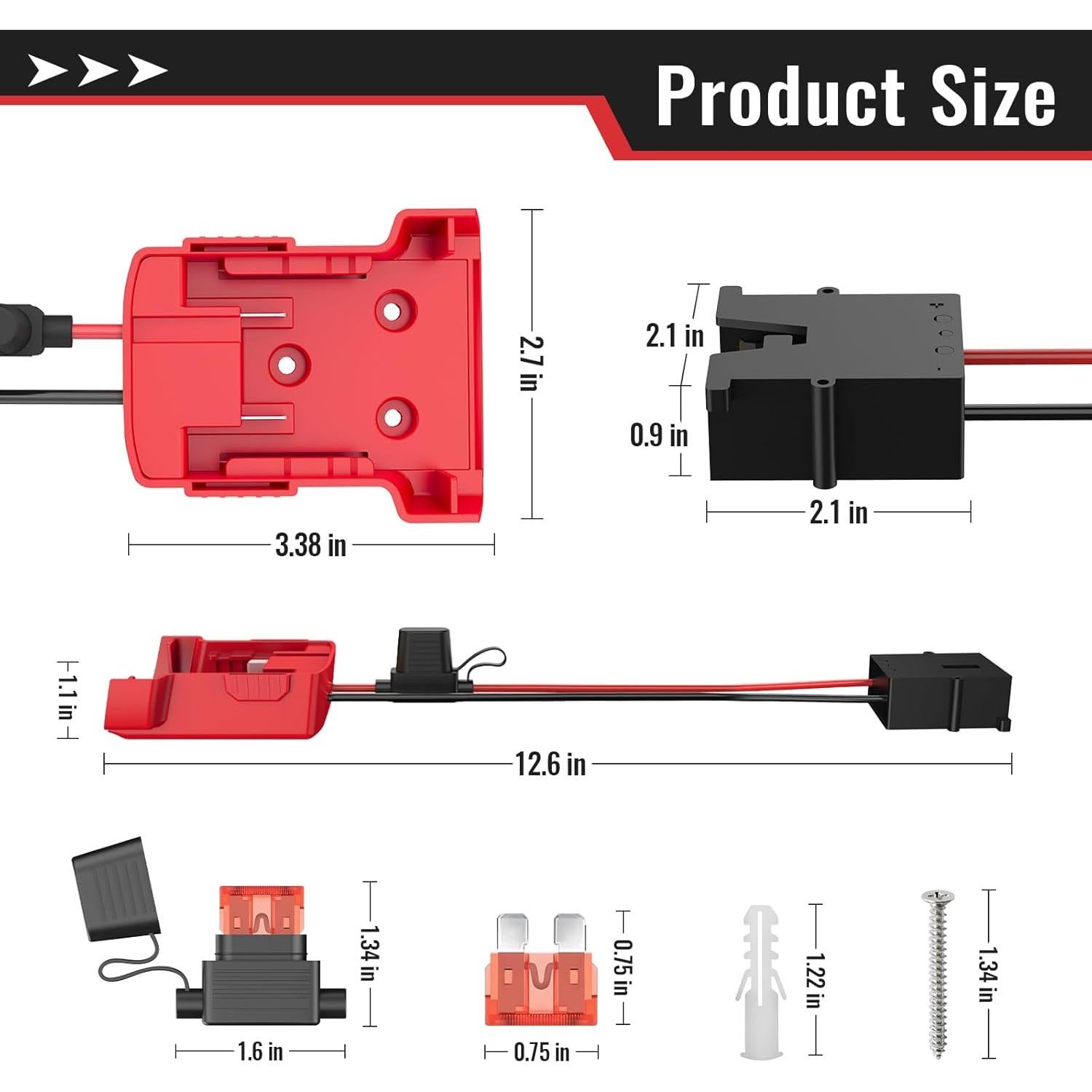Adaptador de Batería Kzreect 18V a 12V para Fisher-Price