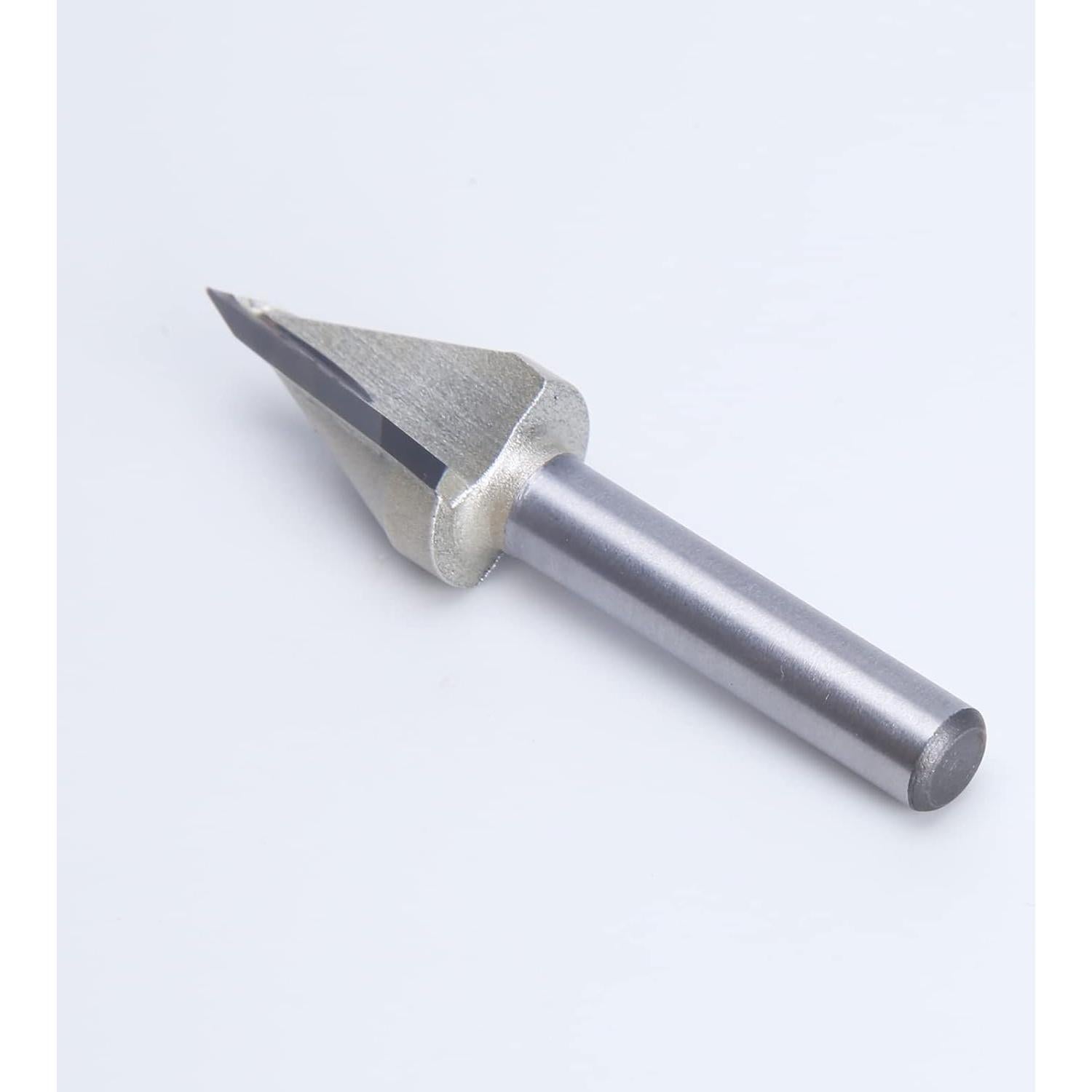 Broca en V 45 Grados HUHAO 1/4" Mango 19/32" Corte CNC Madera