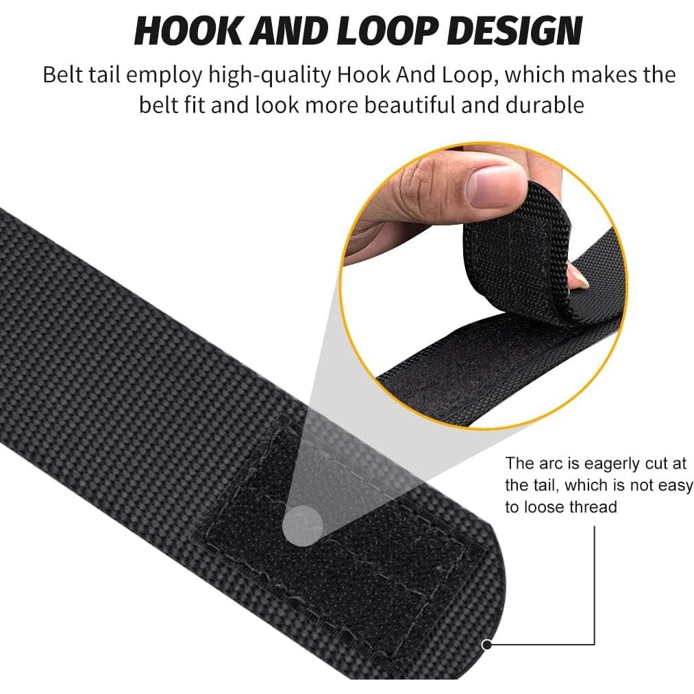 Cinturón Táctico IDOGEAR Negro Ajustable 3.81 cm para Hombres