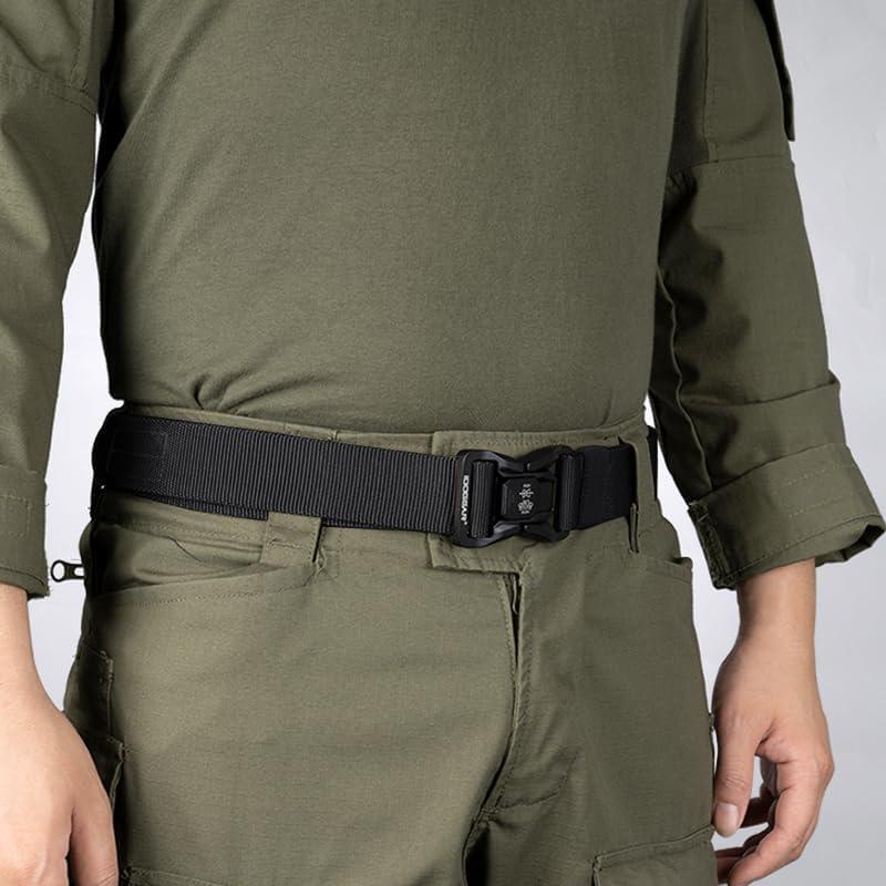 Cinturón Táctico IDOGEAR Negro Ajustable 3.81 cm para Hombres
