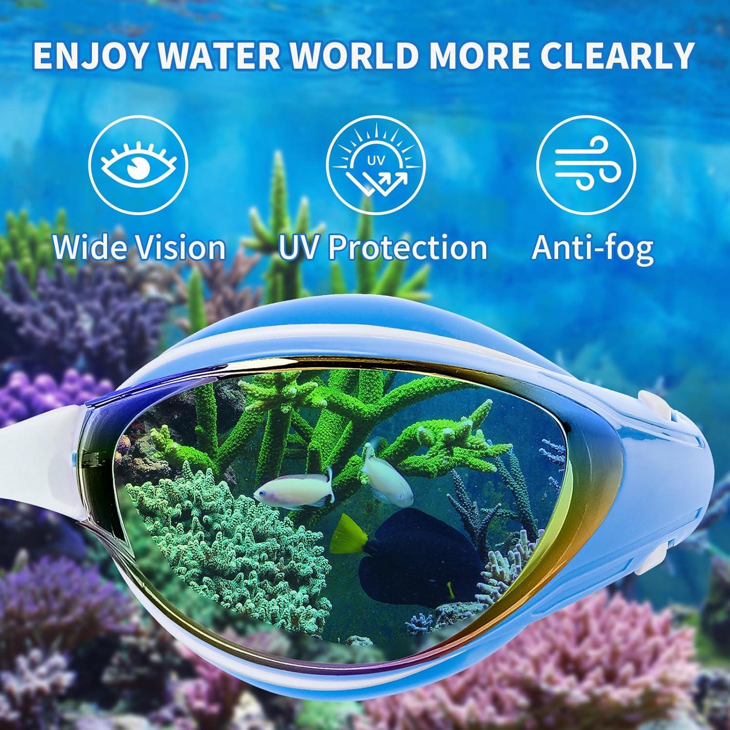 Gafas de Natación Miopía PSIL - Protección UV y Anti-vaho