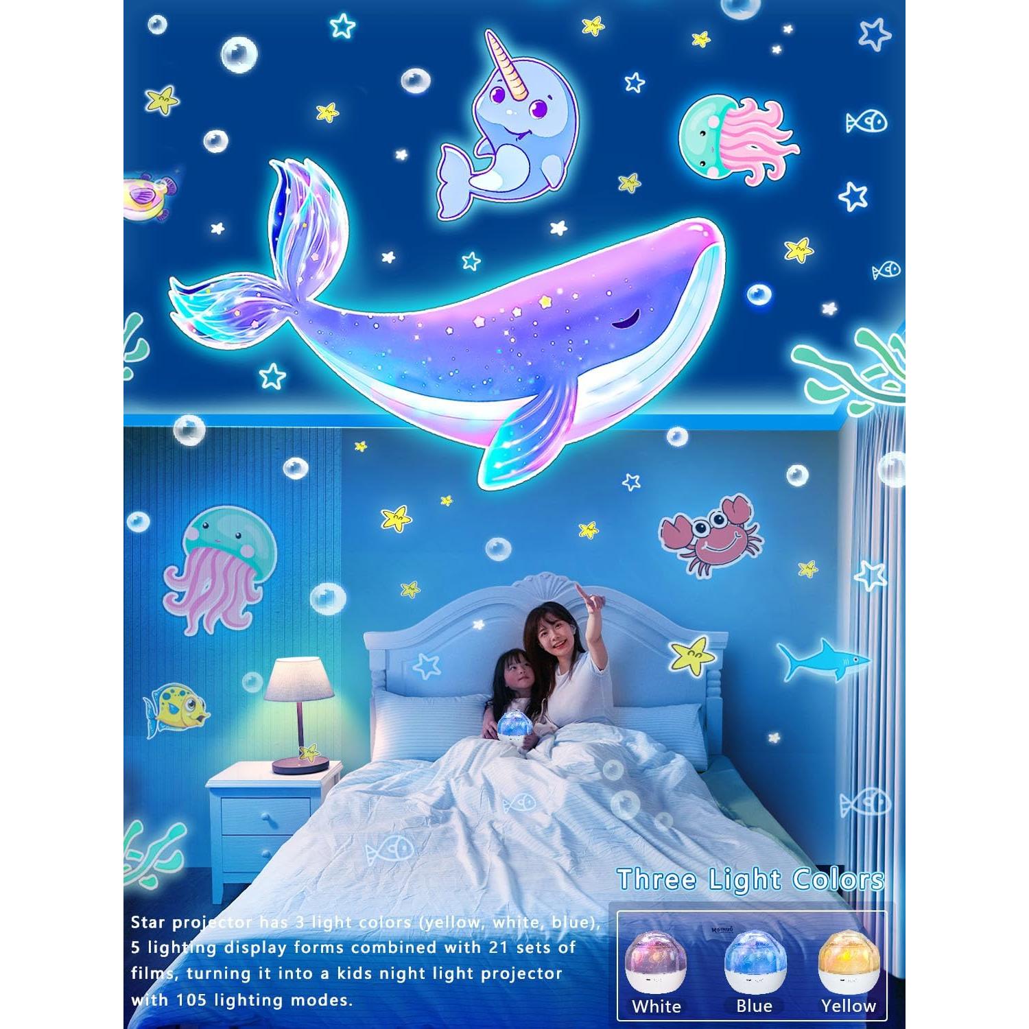 Proyector de Luz Nocturna YOUKELA 21 Juegos y 105 Modos