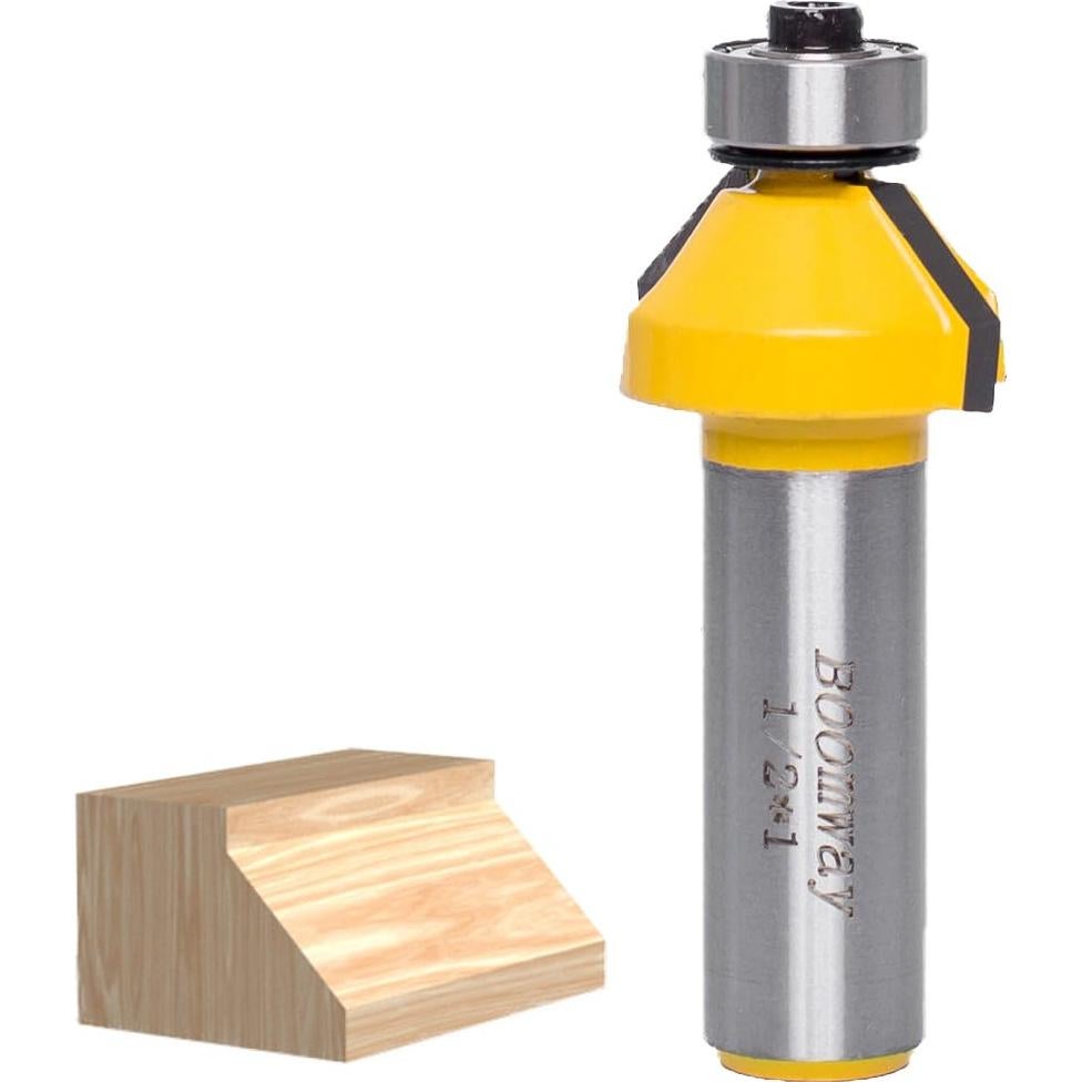 Bit de Router Chaflán Boomway 45° 6.35mm vástago 12.7mm