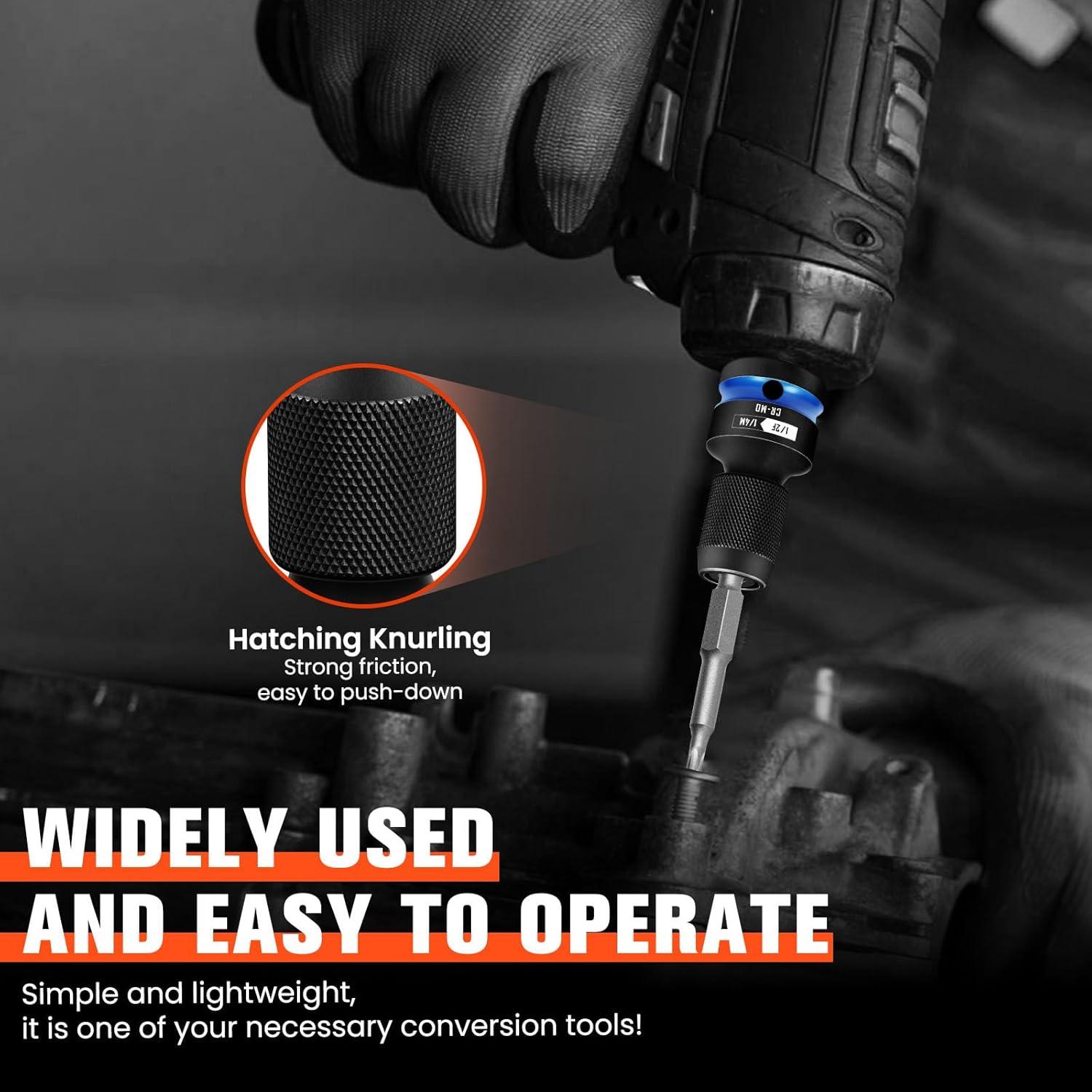 Adaptador de Impacto BLACKROBOT 1/2" a 1/4" Acero CR-MO