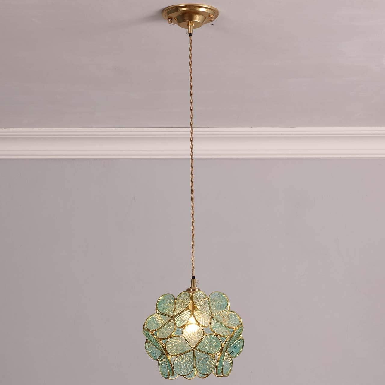 Lámpara Colgante Bieye PETAL Vidrio Templado 20cm Azul