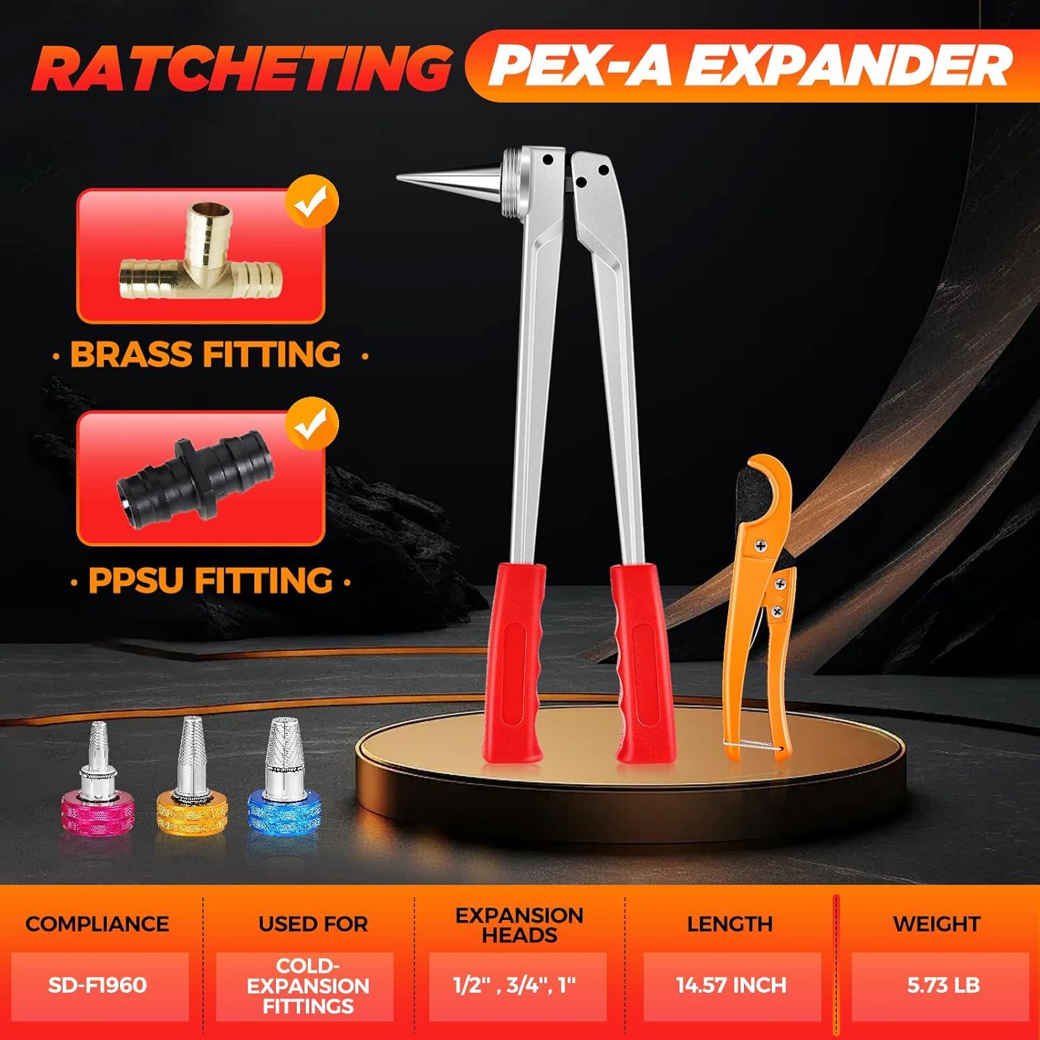 Kit de Herramientas de Expansión PEX Saker SD-F1960 - 3 Cabezas