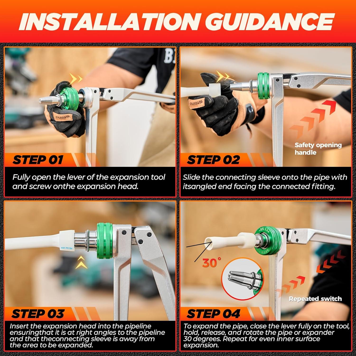 Kit de Herramientas de Expansión PEX Saker SD-F1960 - 3 Cabezas