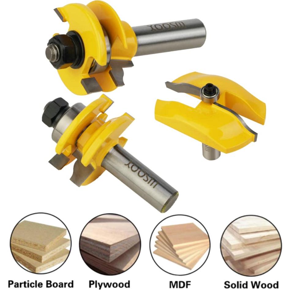 Juego de Fresas para Puerta de Gabinete WSOOX 1/2" Mango