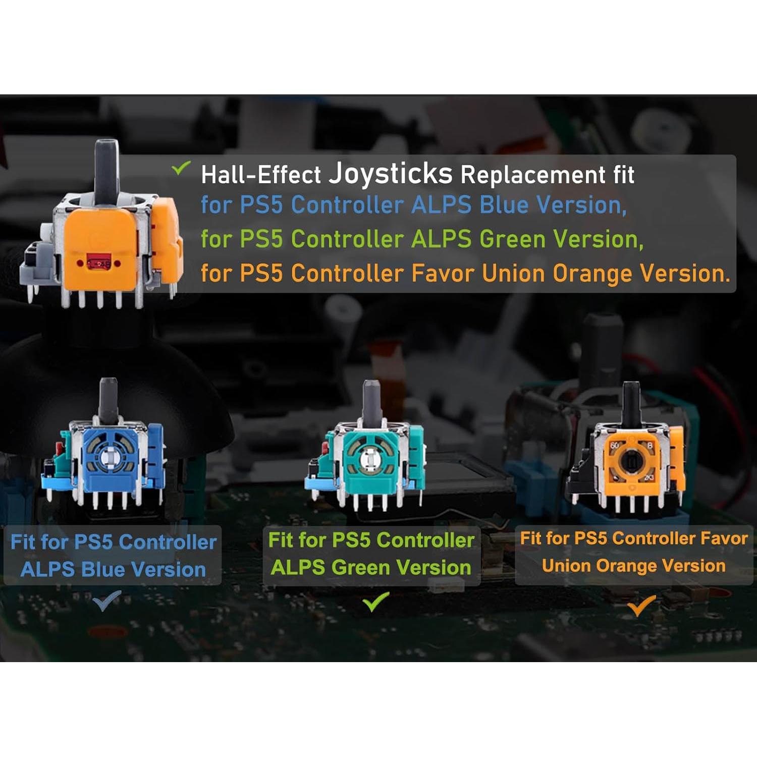 4 Joysticks de Efecto Hall para Controlador PS5 Ikpek