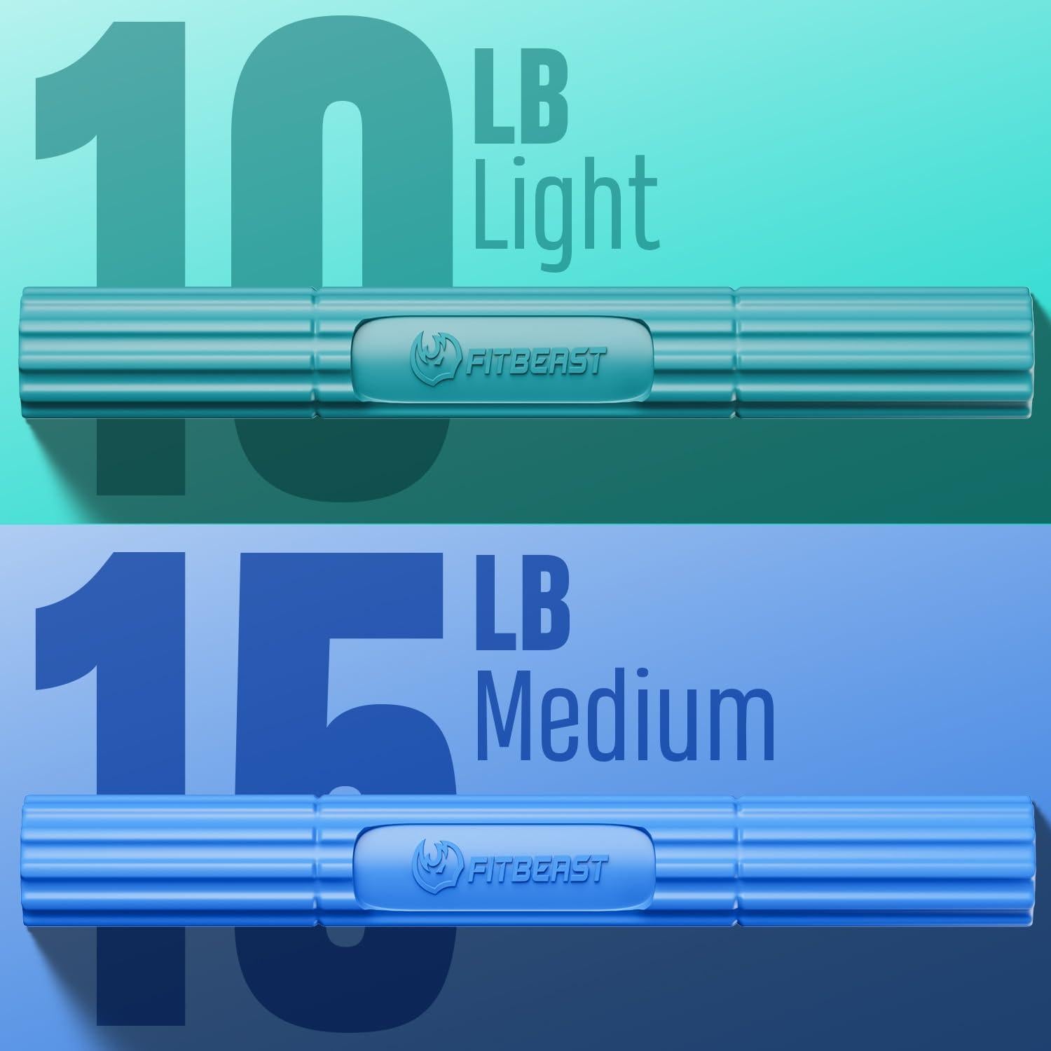 Barra de Terapia FitBeast para Codo de Tenista - 10 a 15 lbs