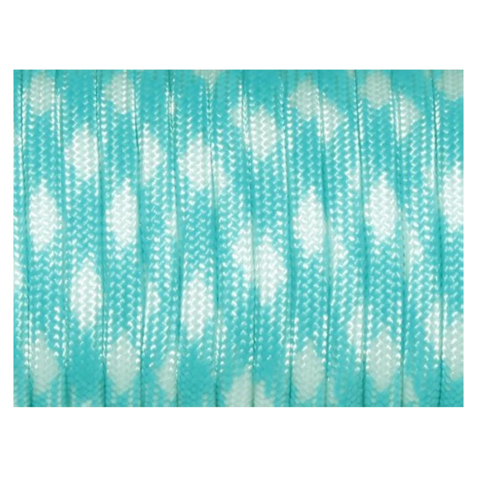 Cuerda Paracord FeeJoo 30.48m 7 Hilos 4mm Camo Azul Ácido