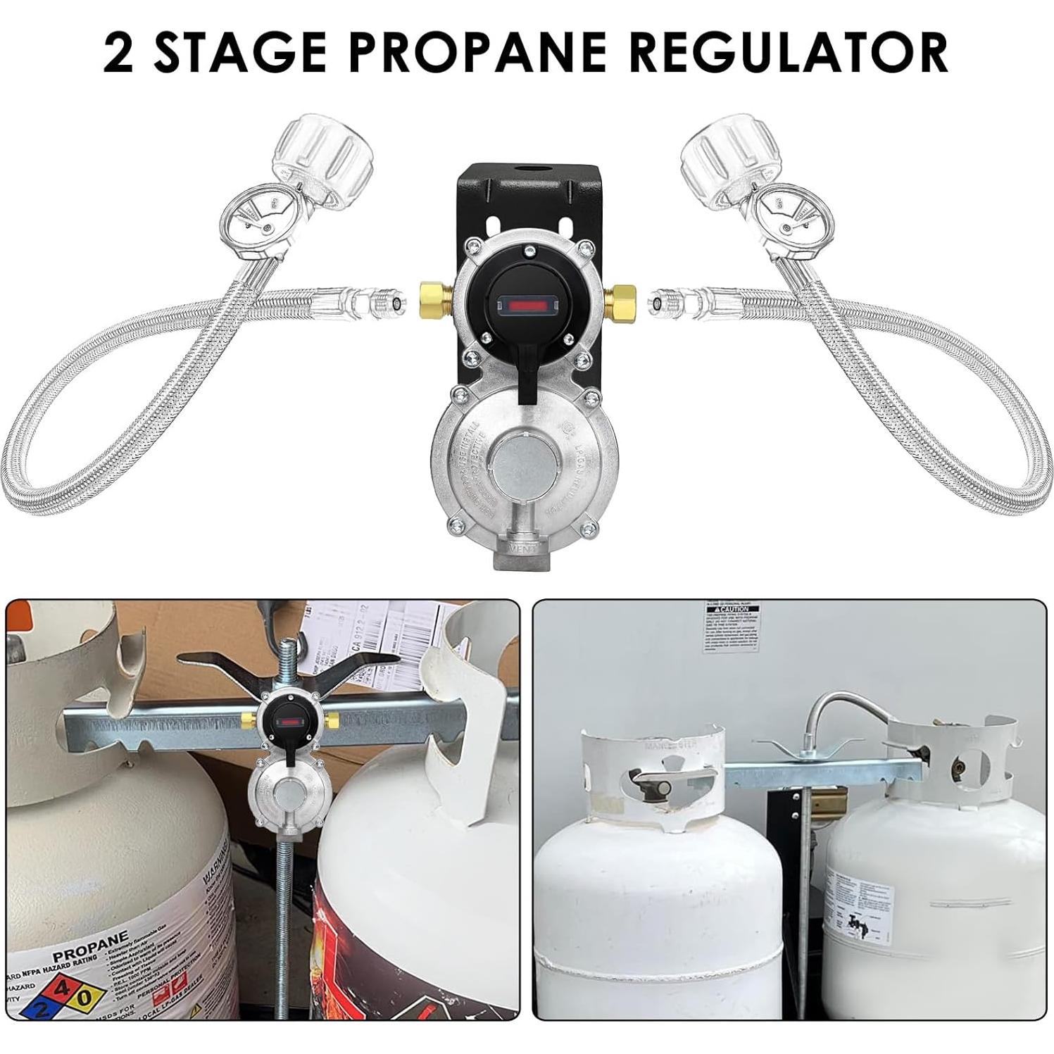 Regulador de gas propano LP 2 etapas MEFUN para RV