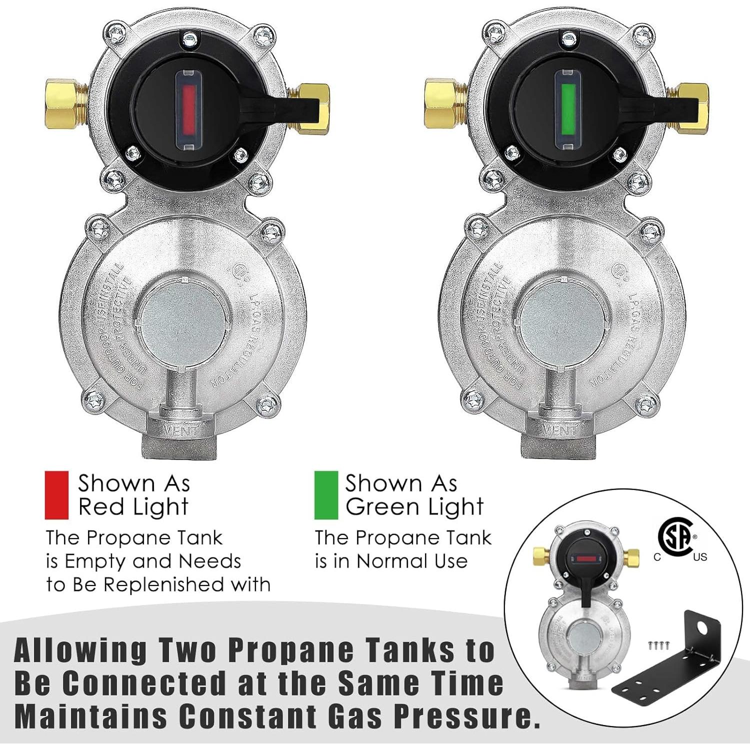 Regulador de gas propano LP 2 etapas MEFUN para RV