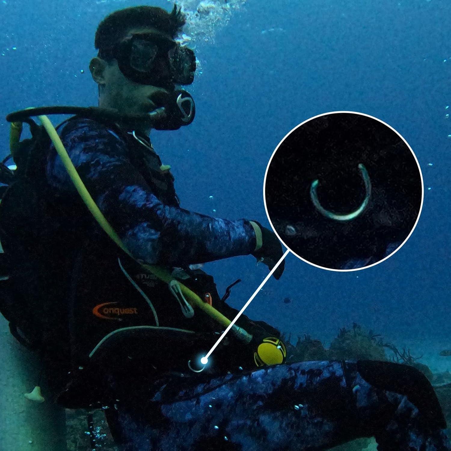 Anillo D Recto H2Odyssey - Acero Inoxidable para Buceo