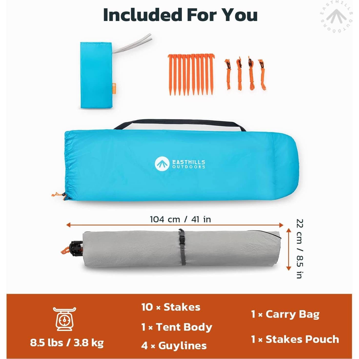 Carpa de Playa Easthills Outdoors XL 4-6 Personas UPF 50+